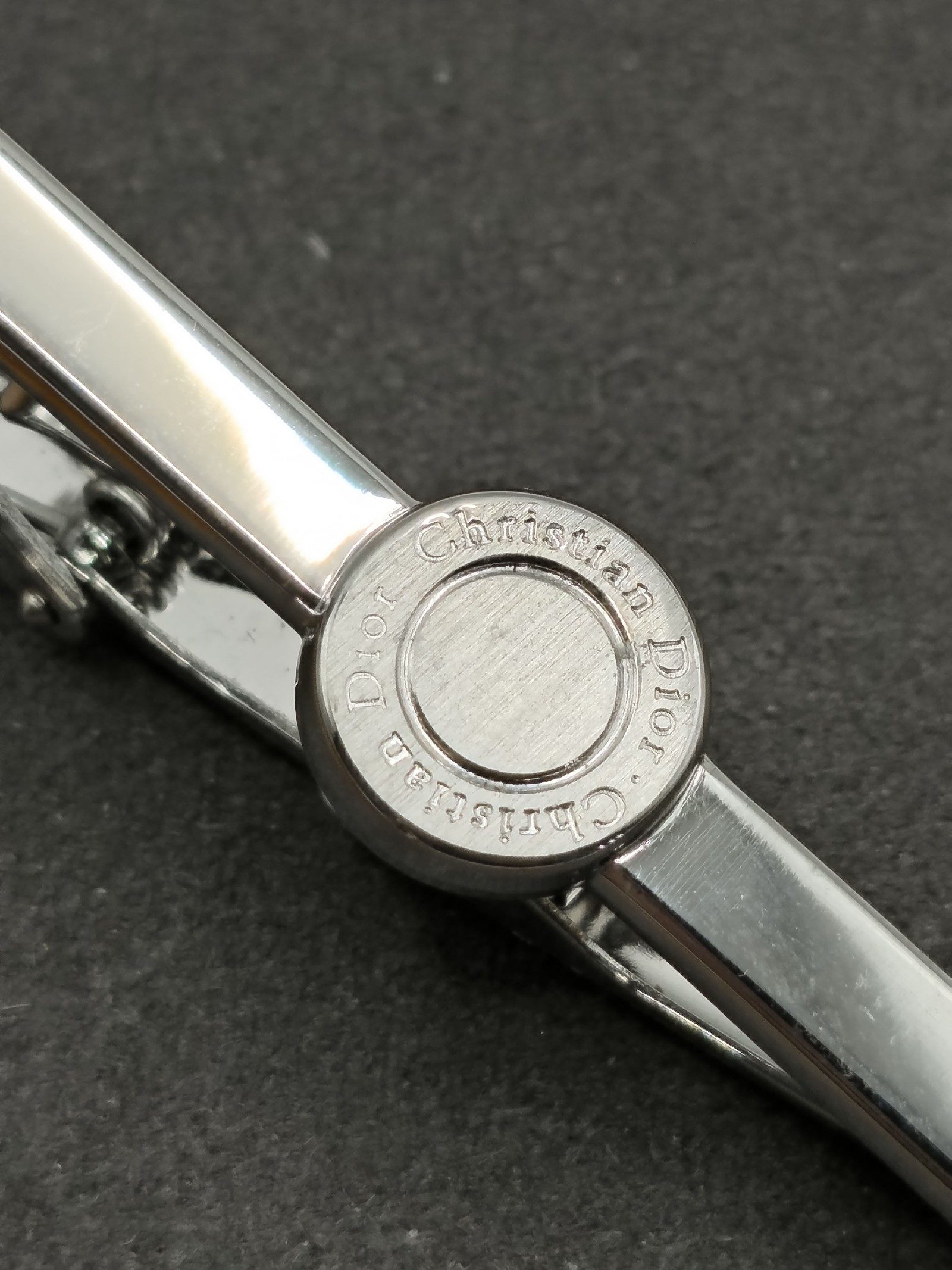 Christian Dior Silver tone Tie Clip with Box Other image 7