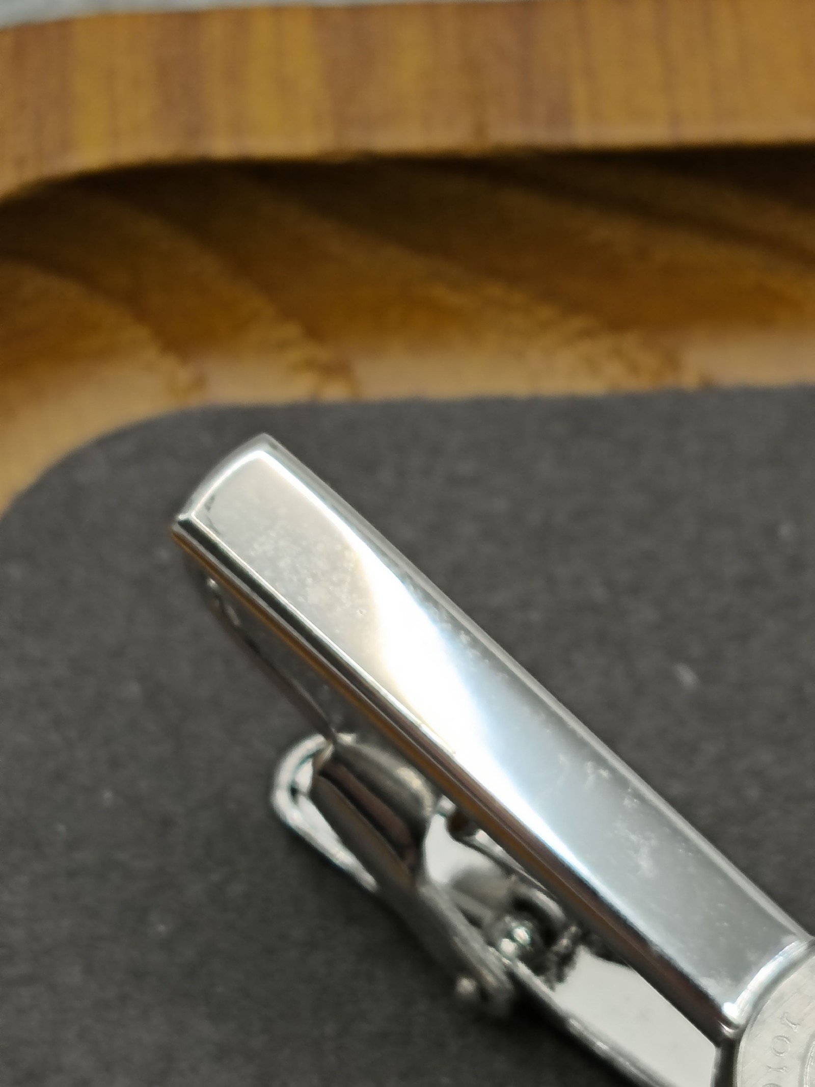 Christian Dior Silver tone Tie Clip with Box Other image 8