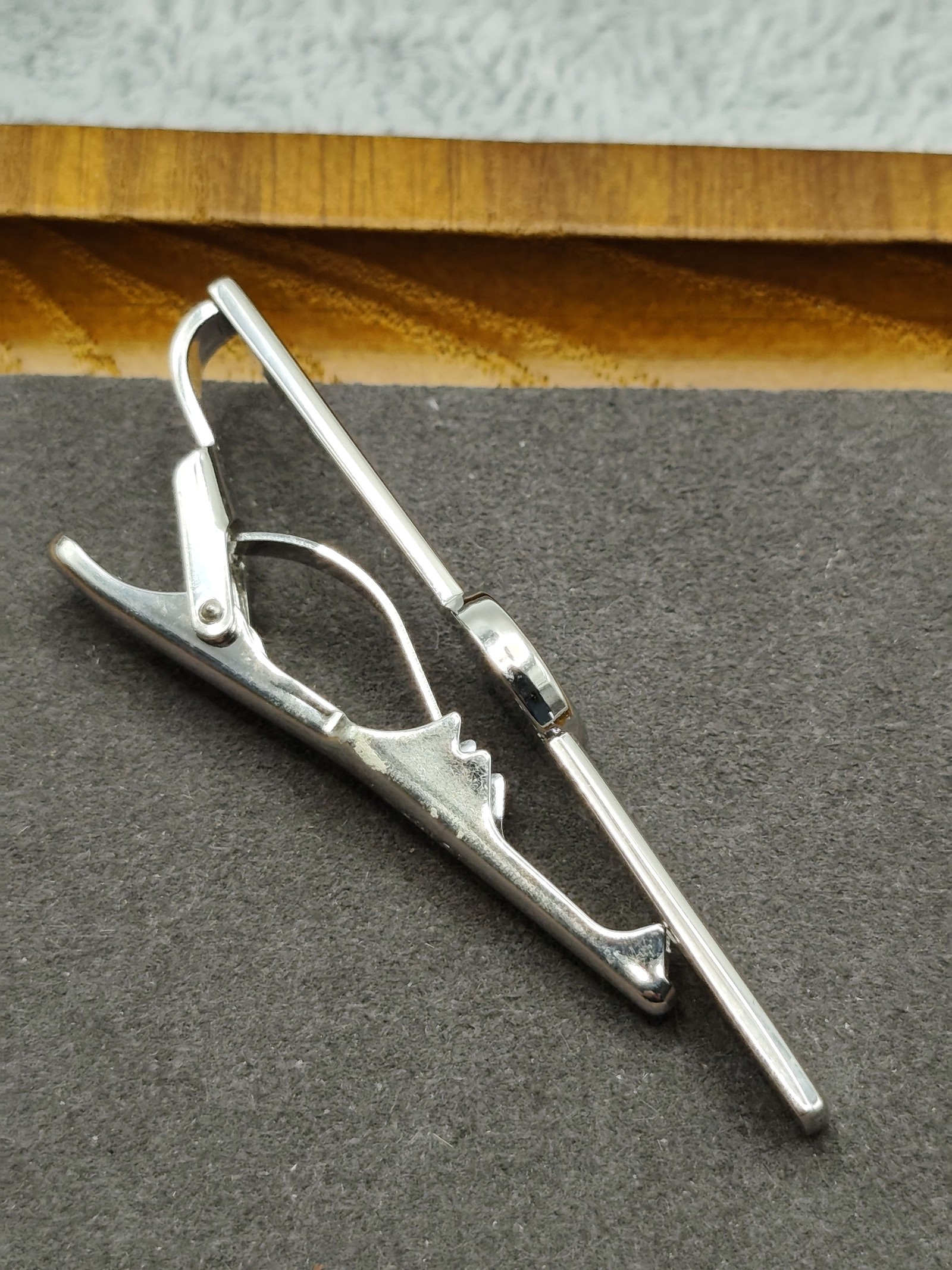 Christian Dior Silver tone Tie Clip with Box Other image 9