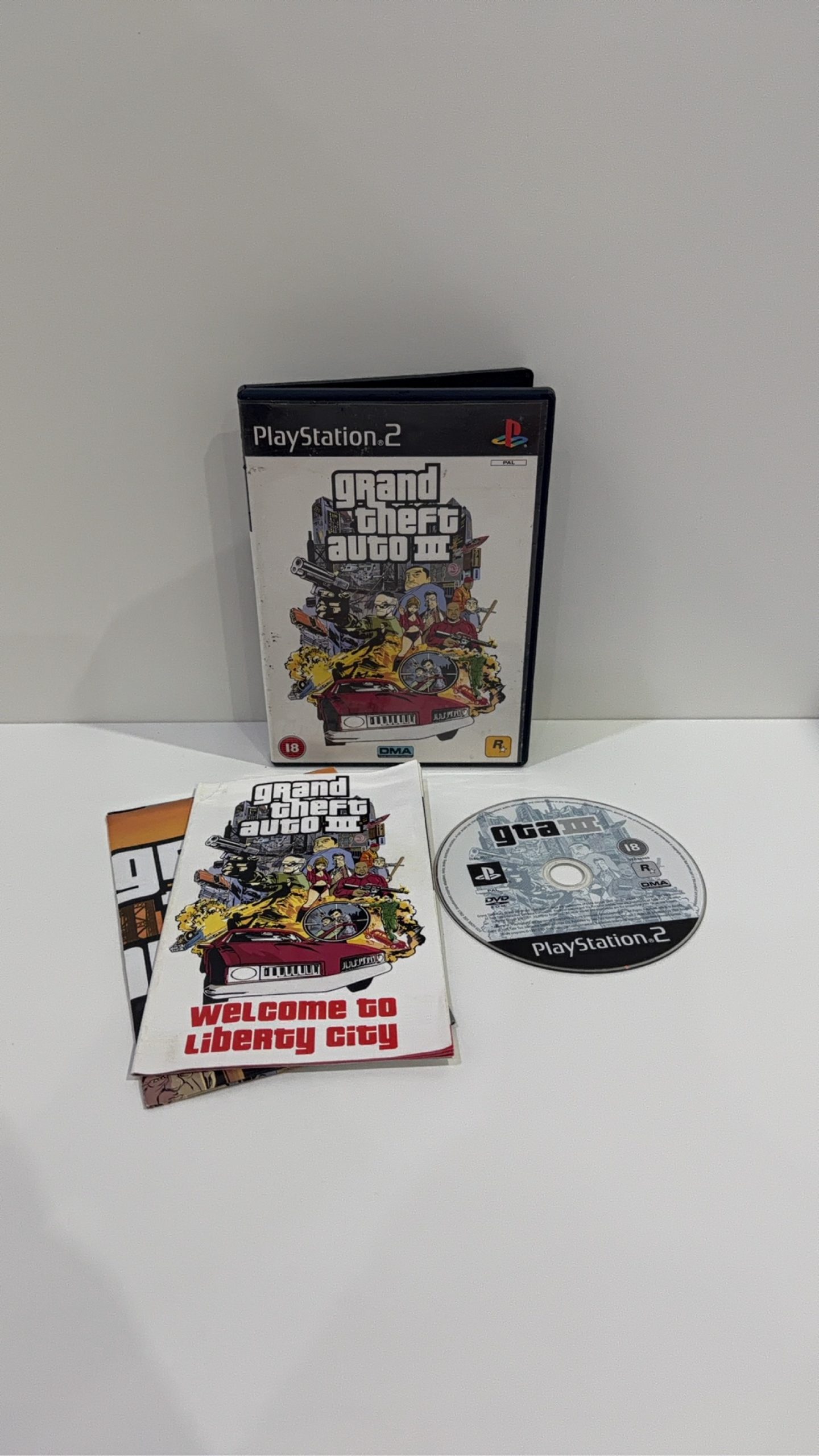 Grand Theft Auto III GTA 3 Sony PlayStation 2 PS2 Manual Map PAL UK