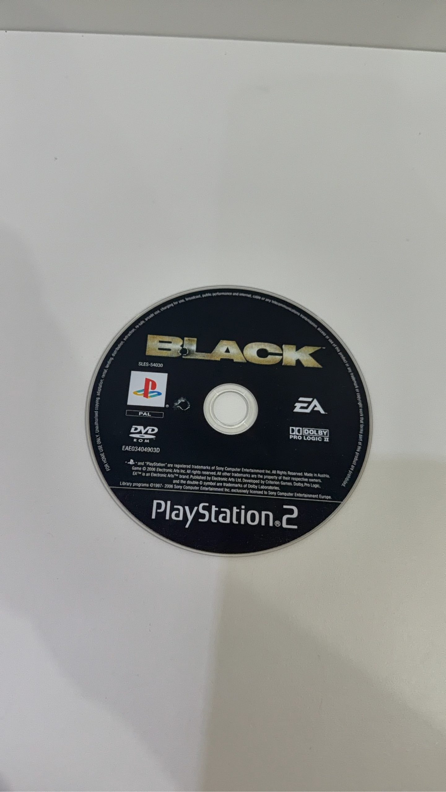 BLACK Sony PlayStation 2 PS2 Disc Only PAL UK Tested Working
