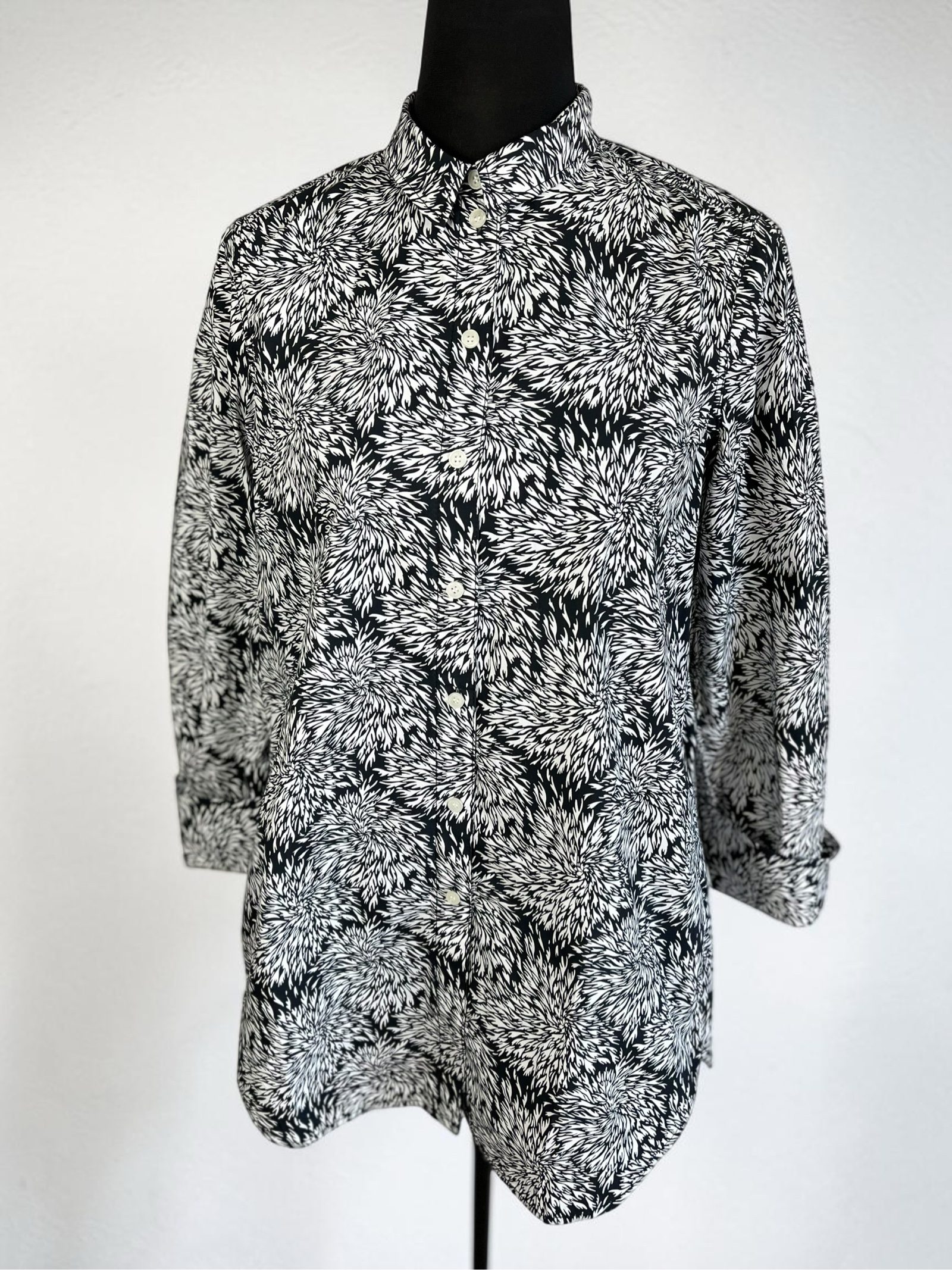 By Malene Birger Oversized shirt cotton popeline modern art print Avantgarde image 3