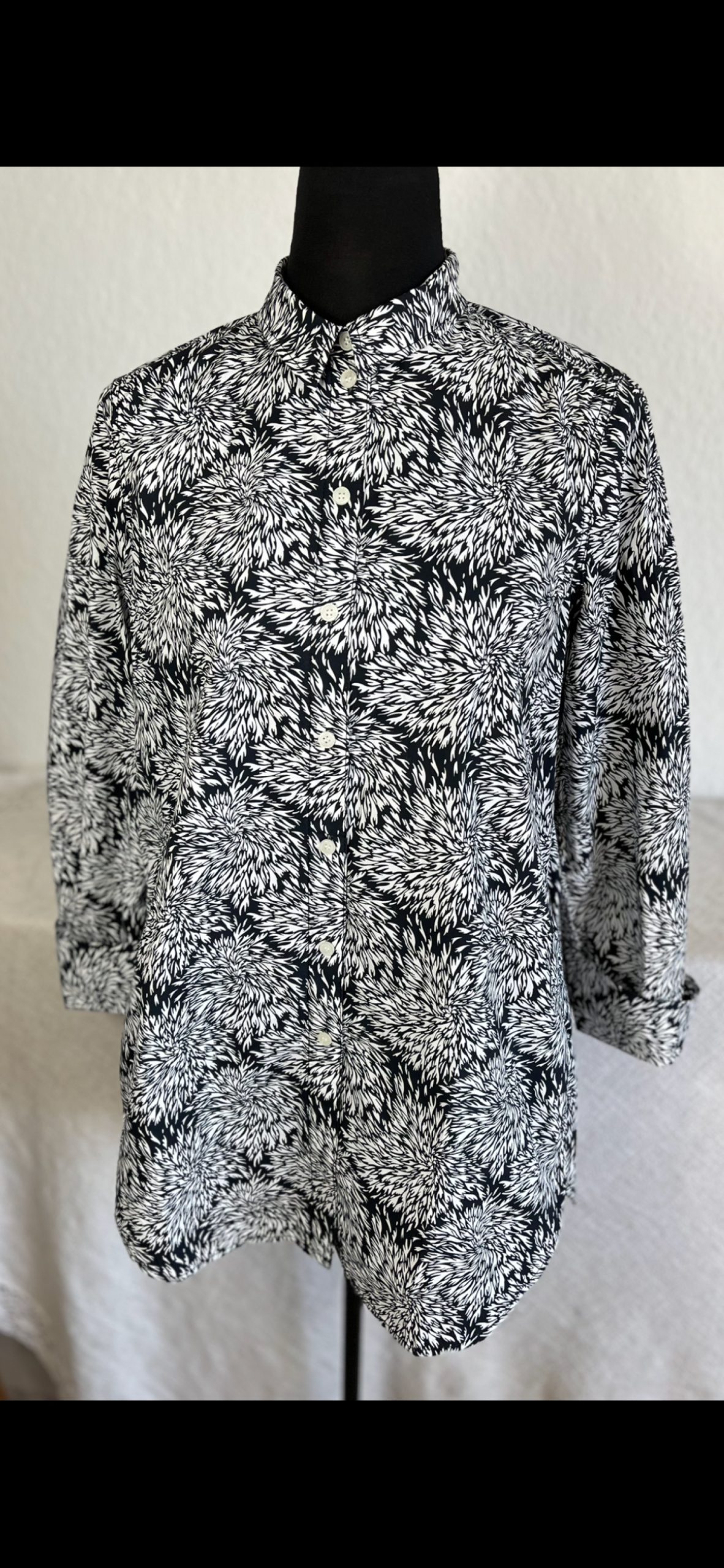 By Malene Birger Oversized shirt cotton popeline modern art print Avantgarde image 5