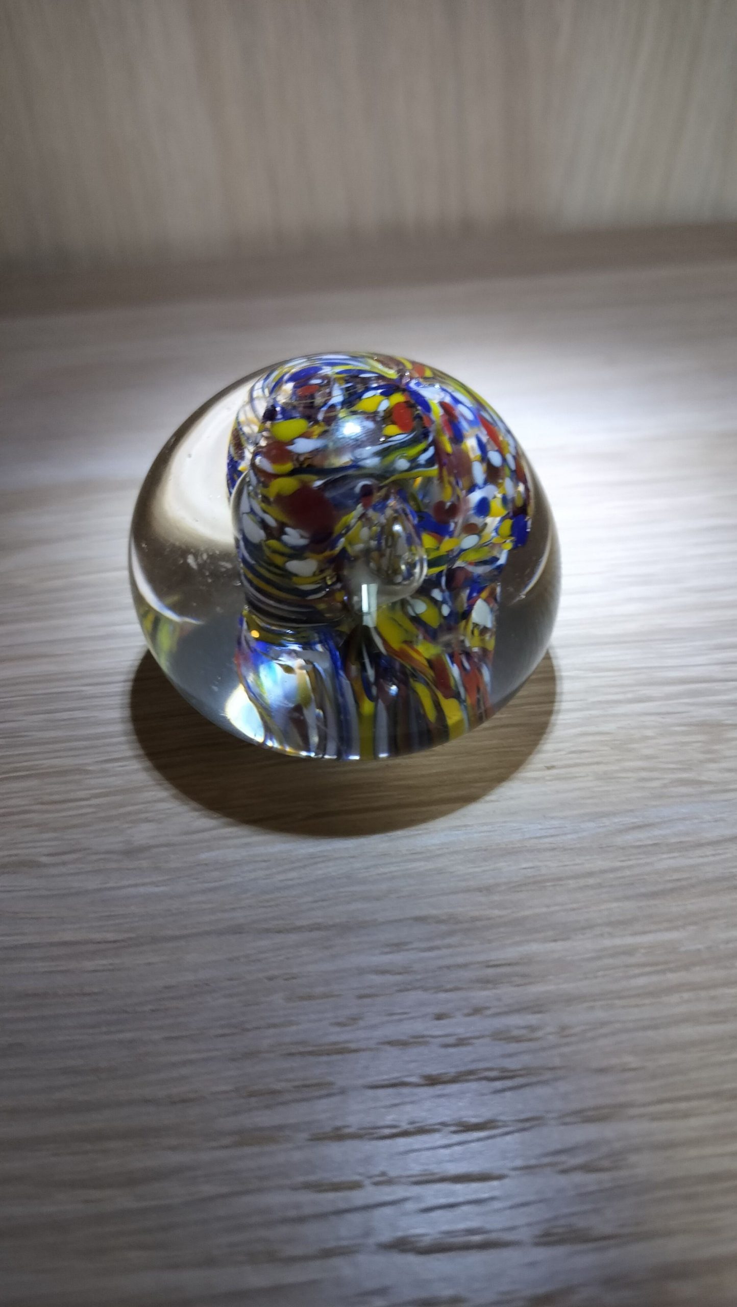 Multi Colour Glass Paperweight with Internal Swirl Design image 5
