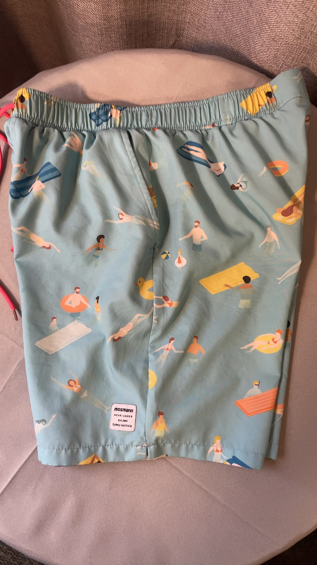 Mosmann Australia Men's Multi Blue Swim Shorts Large Polyester Elastane image 3