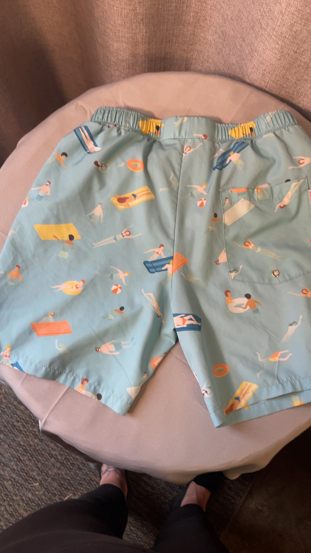 Mosmann Australia Men's Multi Blue Swim Shorts Large Polyester Elastane image 4