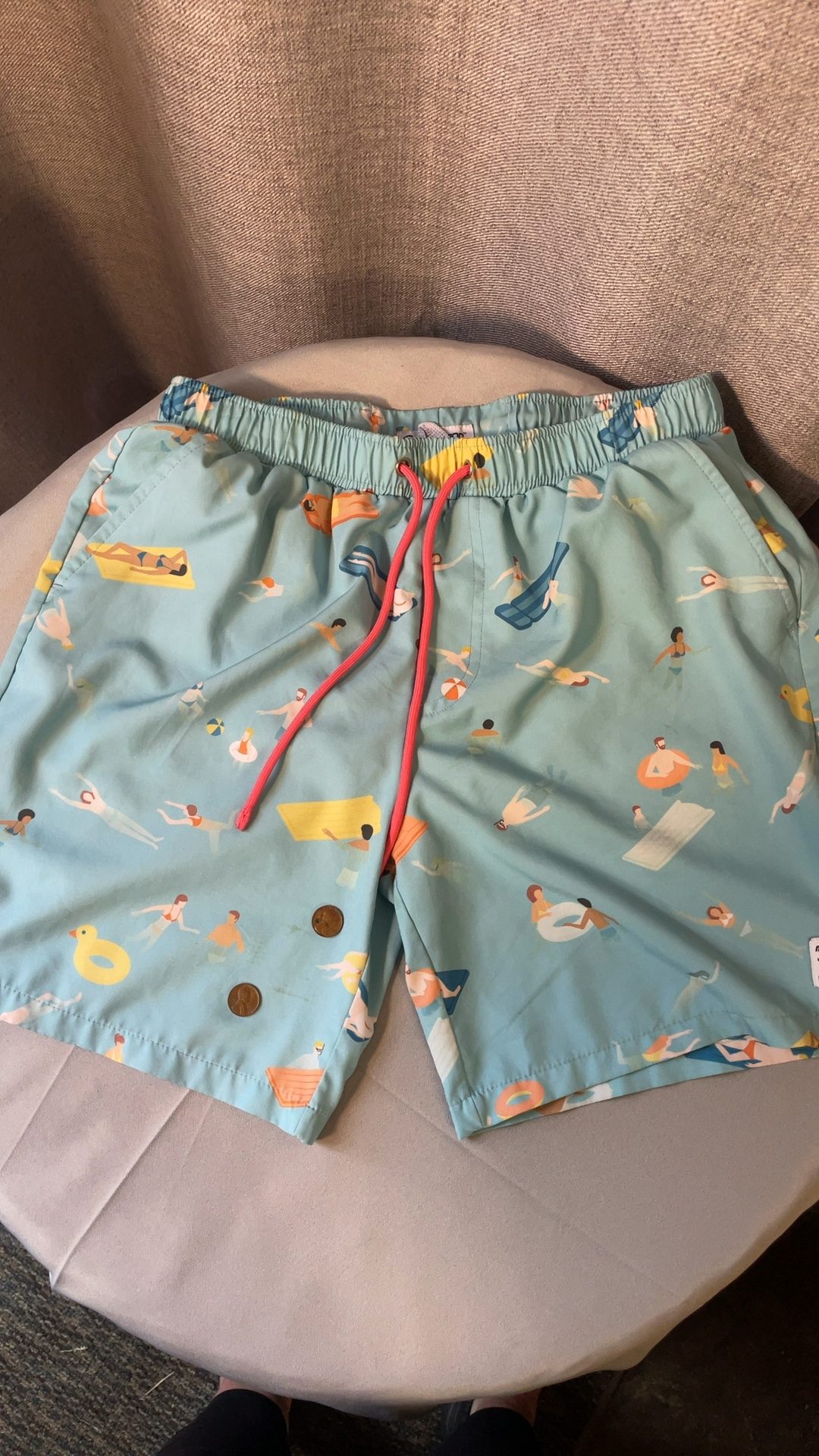 Mosmann Australia Men's Multi Blue Swim Shorts Large Polyester Elastane image 2
