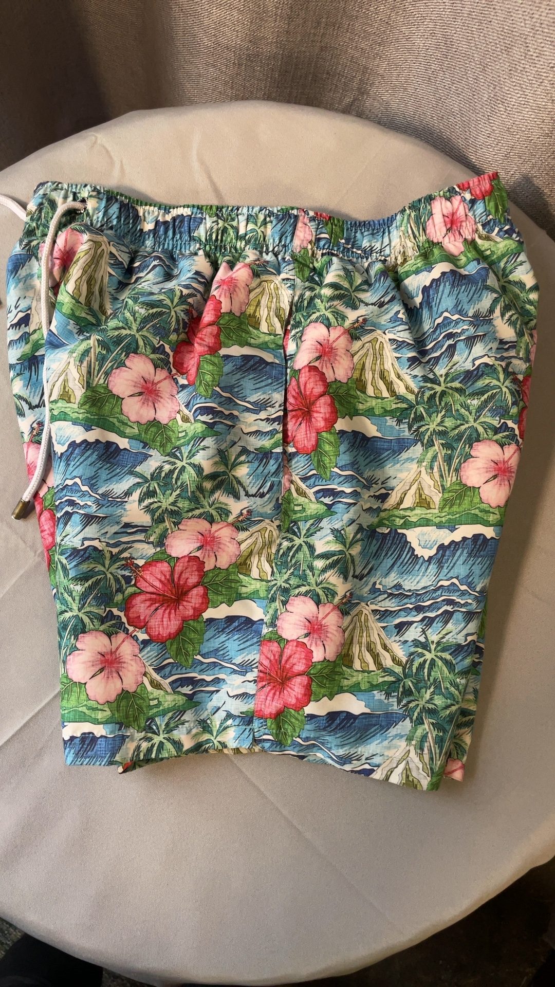 Franks Men's Multi Floral Swim Trunks Large 100% Polyester Hawaiian Print image 3