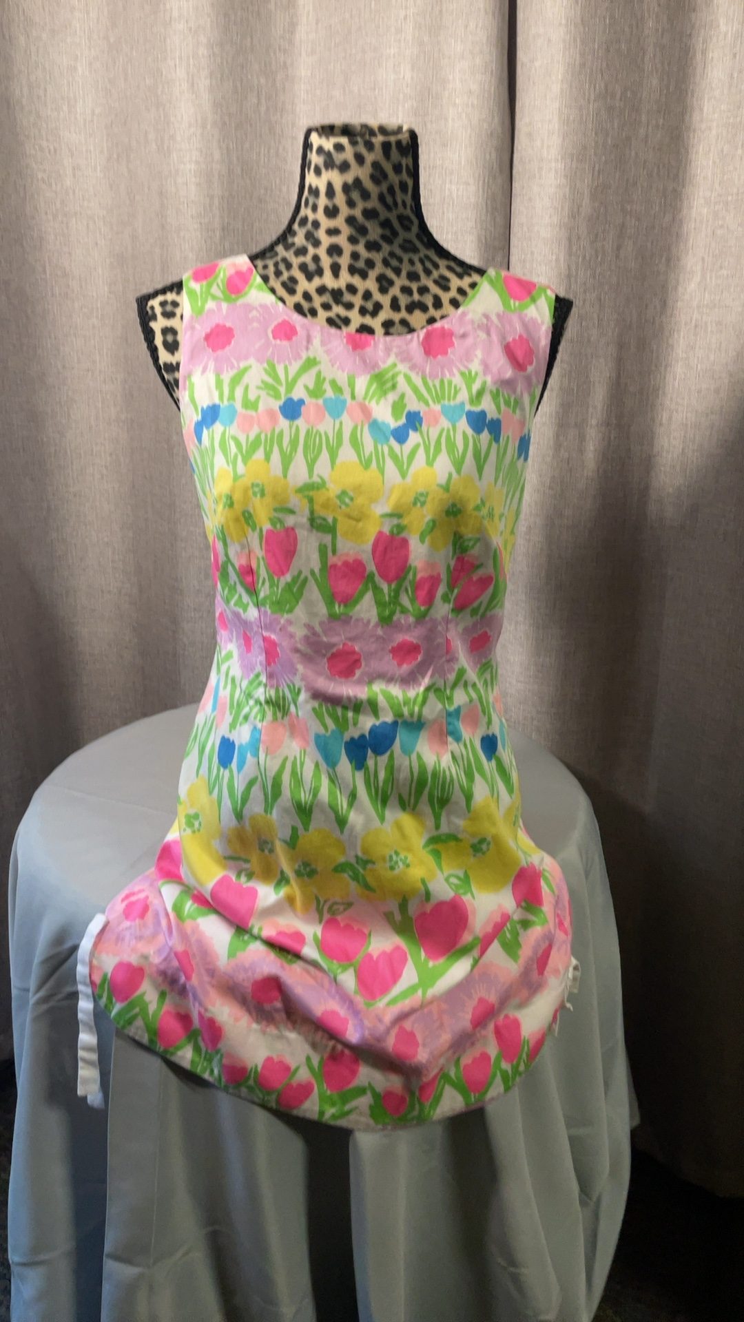 Lilly Pulitzer 2012 Delia Shift Dress Floral line dance tulip pattern