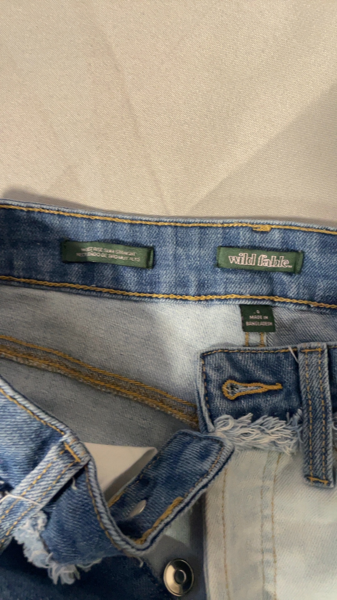 Wild Fable Multi Blue Patchwork Denim Jeans size 0 image 5