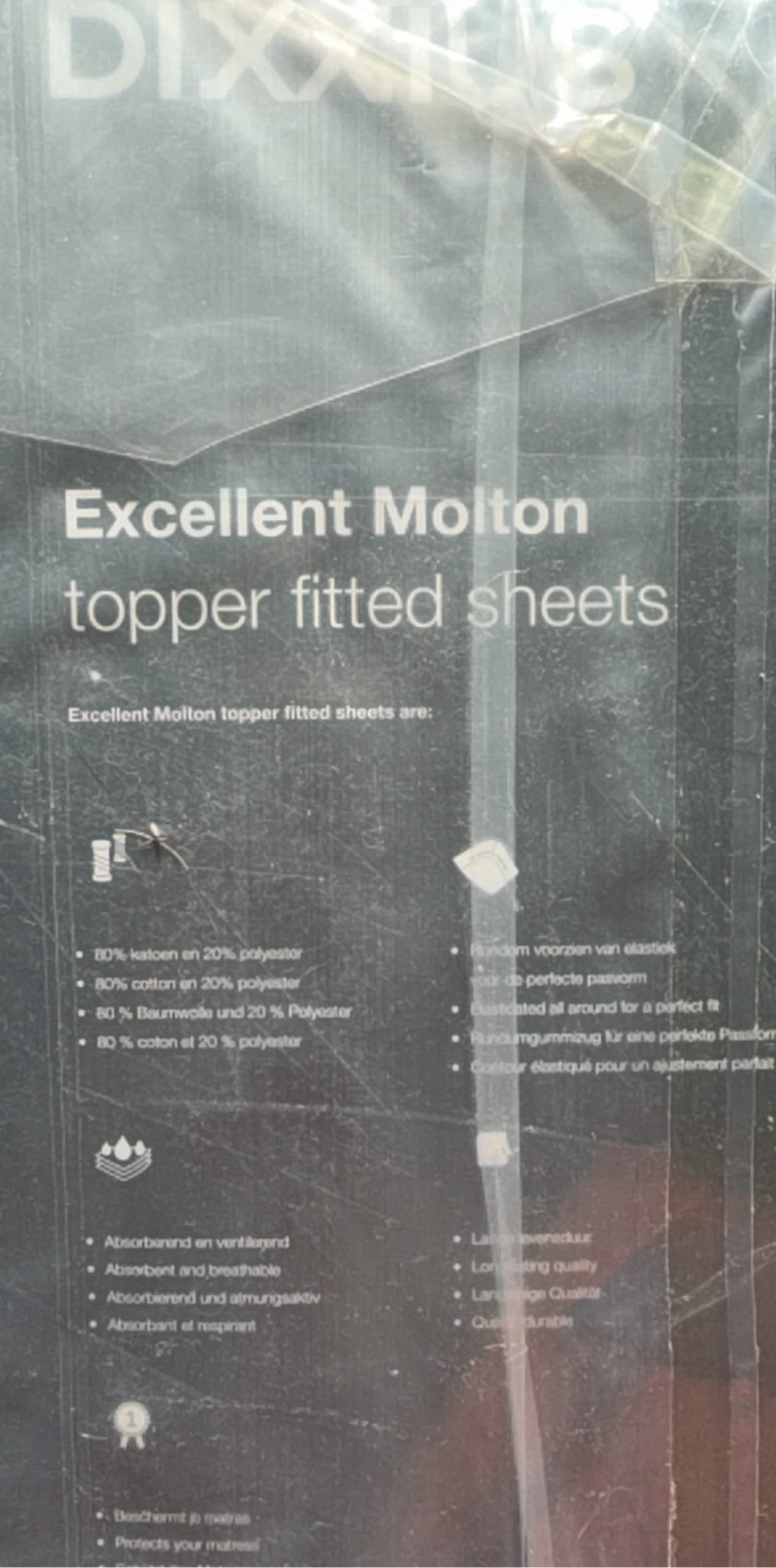 Swiss Sense's Dixxius White Excellent Molton Topper Fitted Sheet image 4