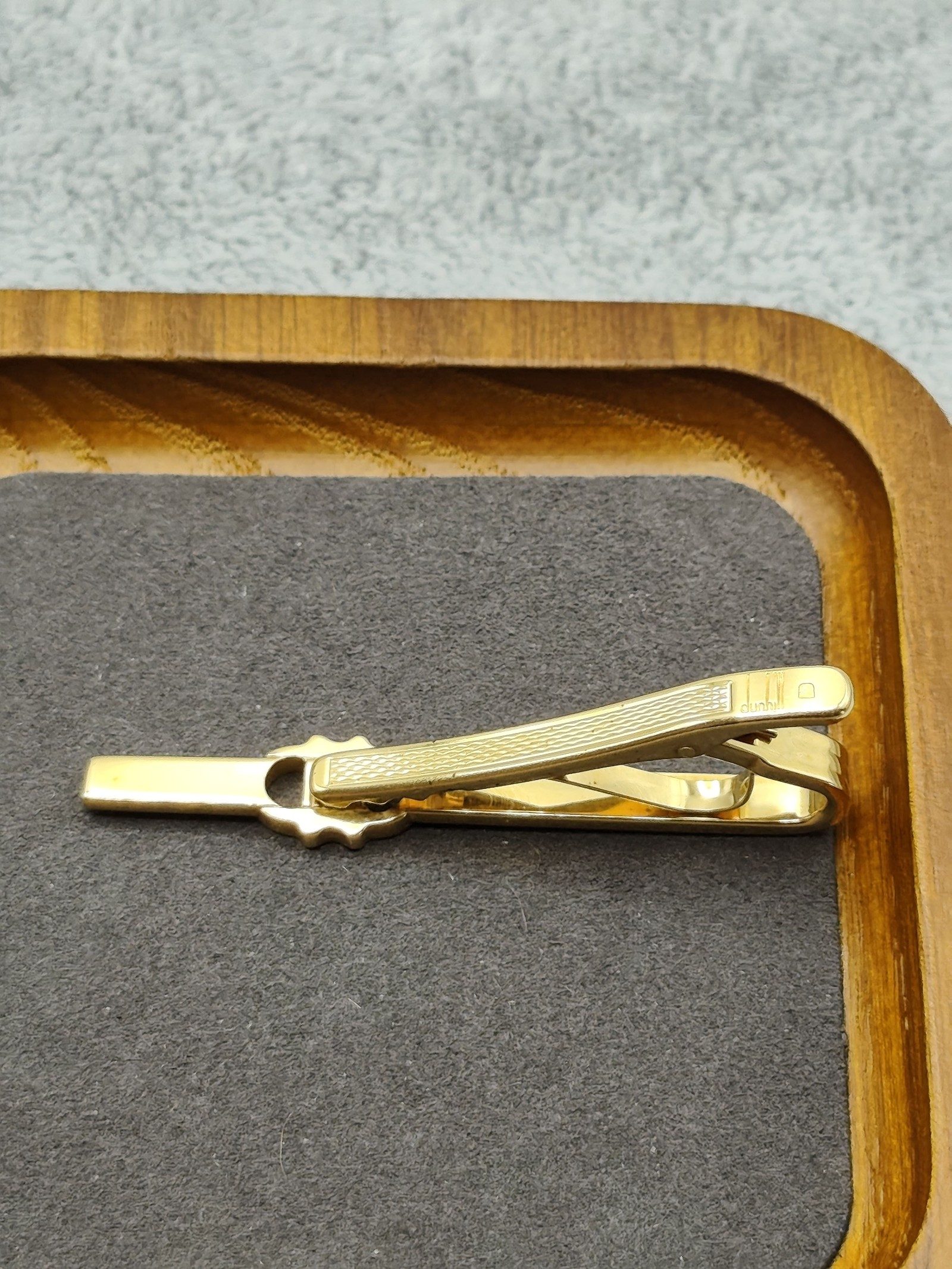 Dunhill Men Gold Tone Tie Clip with Guarantee Certificate Other image 9
