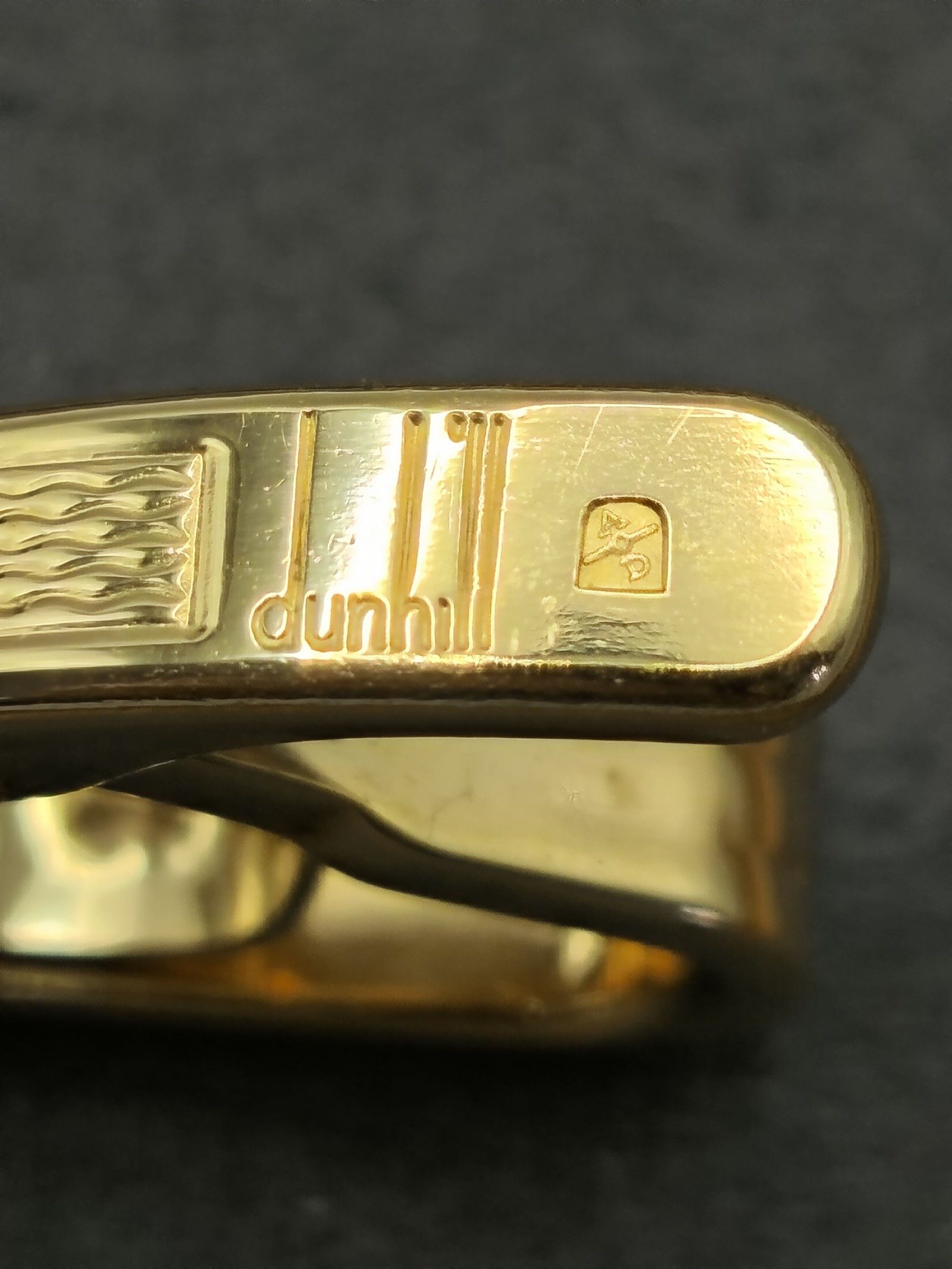 Dunhill Men Gold Tone Tie Clip with Guarantee Certificate Other image 10