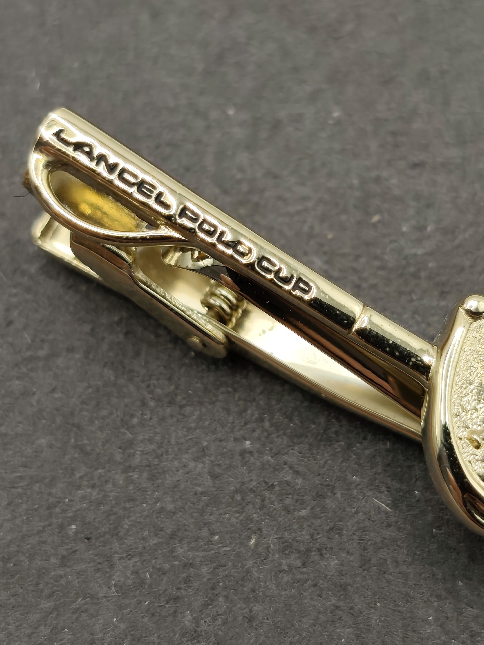 Lancel Gold Tone Polo Cup Men’s Tie Clip One Size image 5