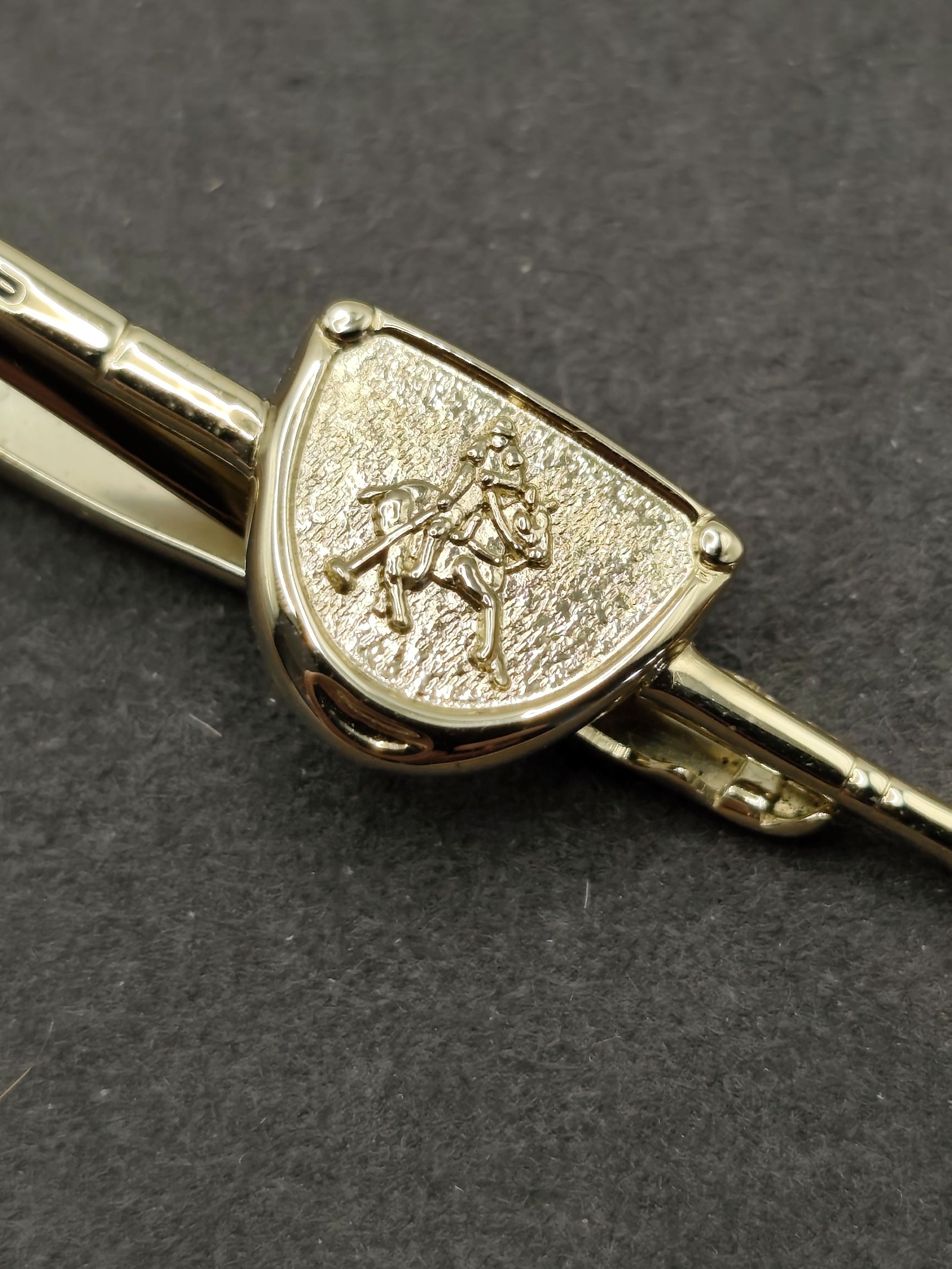 Lancel Gold Tone Polo Cup Men’s Tie Clip One Size image 6