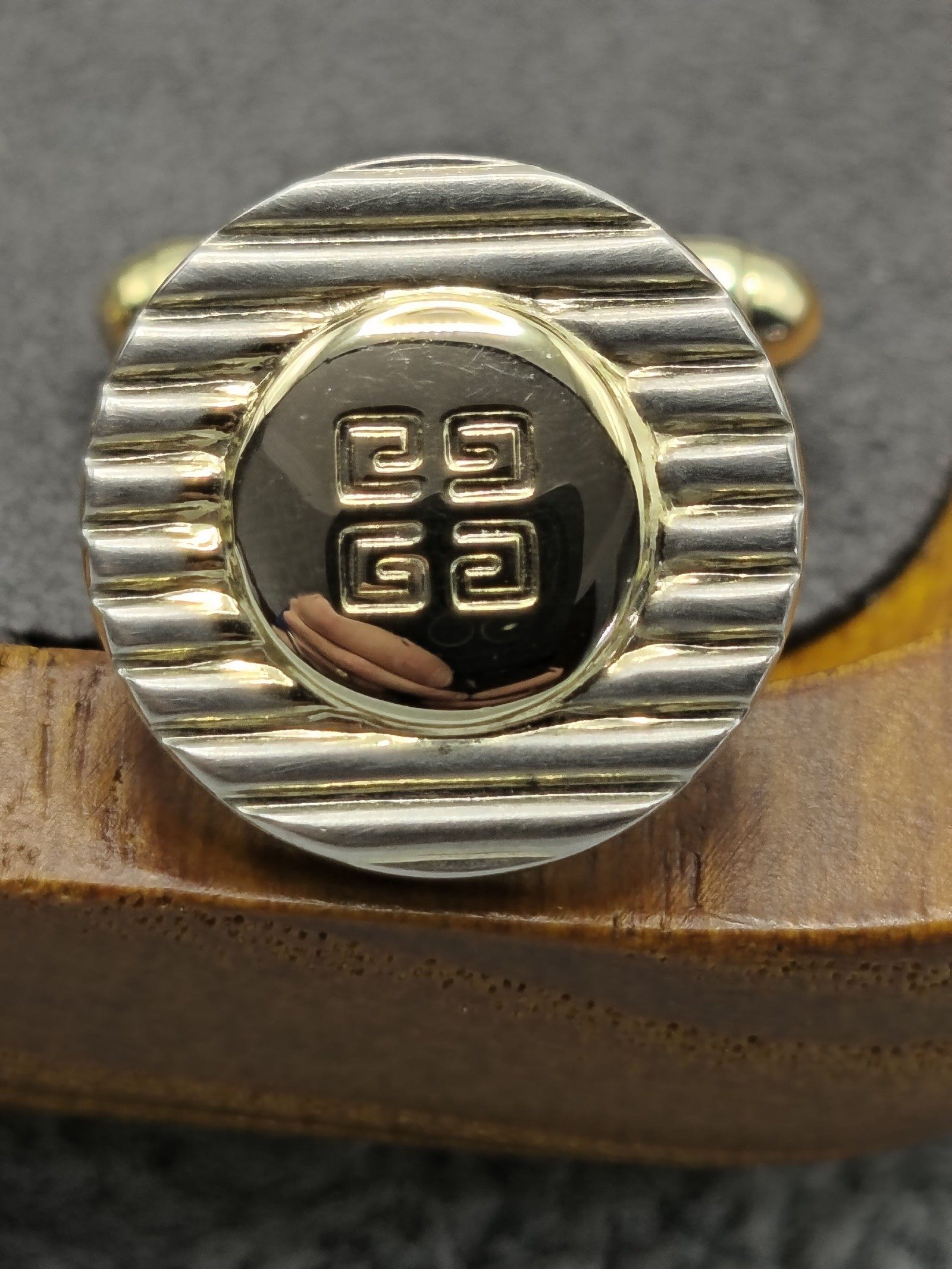 Givenchy Gold & Silver Cufflinks & Tie Clip Set Other with Box image 5