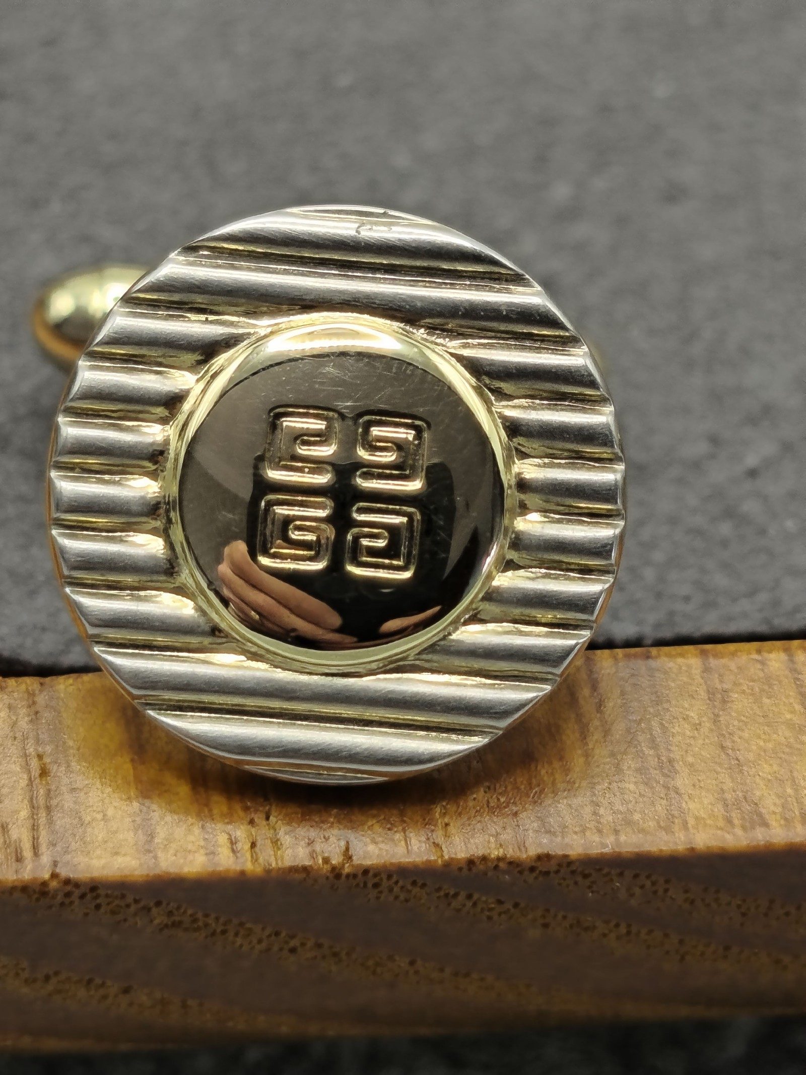 Givenchy Gold & Silver Cufflinks & Tie Clip Set Other with Box image 6