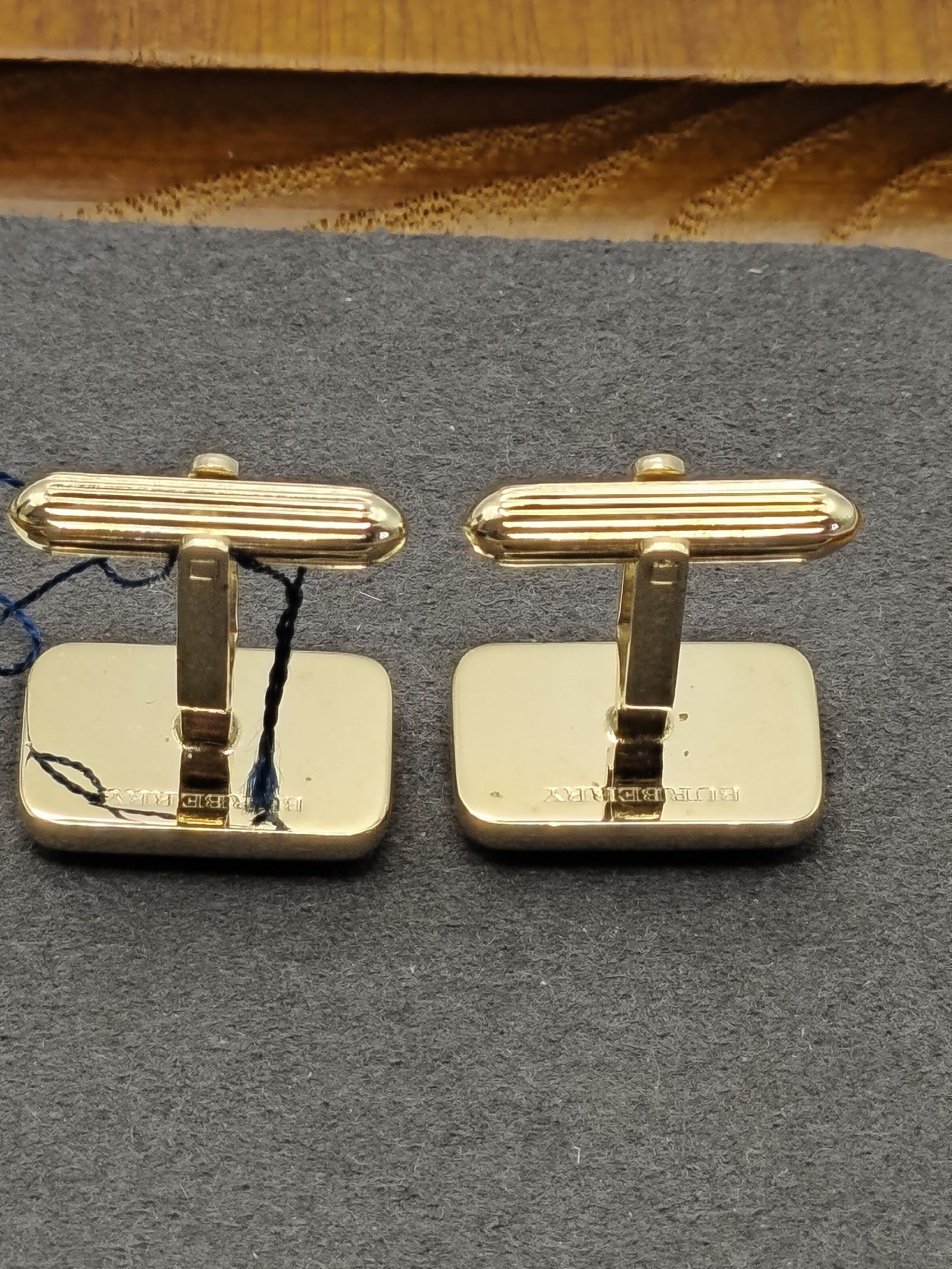 Burberry Gold & Navy Equestrian Cufflinks & Tie Clip Set Men image 7