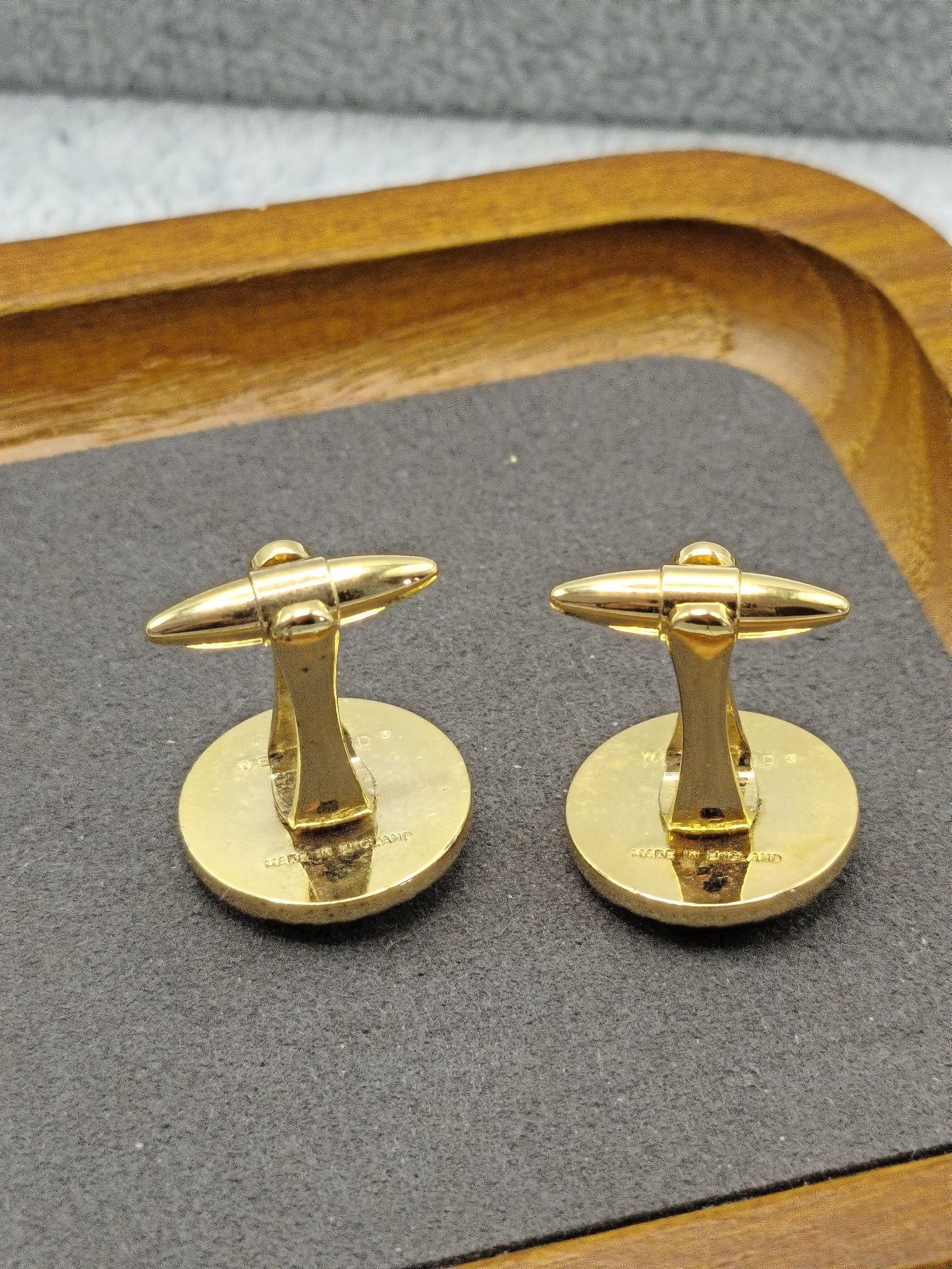 Wedgwood Men's Blue & White Anchor Cufflinks & Tie Clip Set image 7
