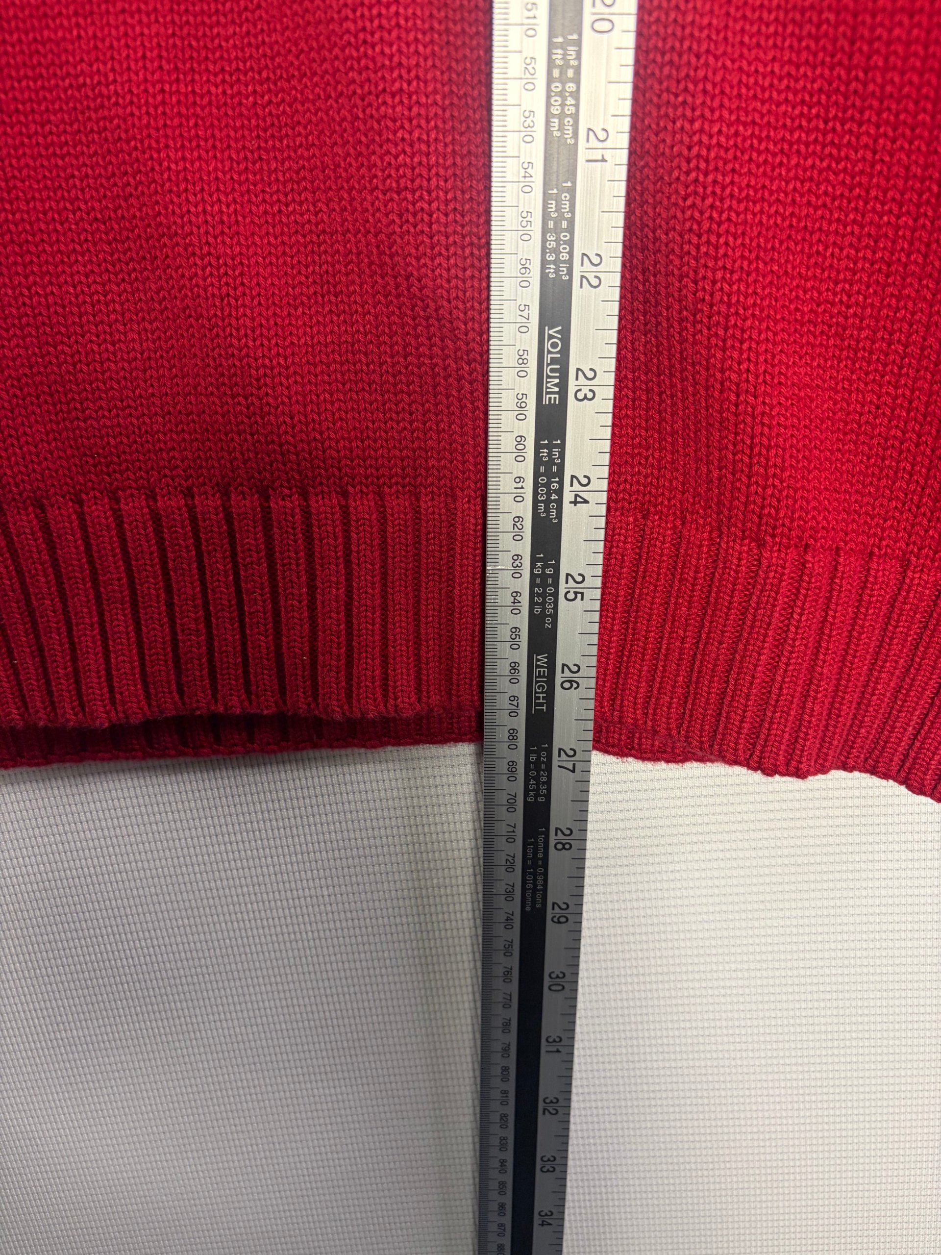 Classic Tommy Hilfiger Heavy Knit Jumper Red Relaxed Mens Size S Vintage Crest Old Money image 5