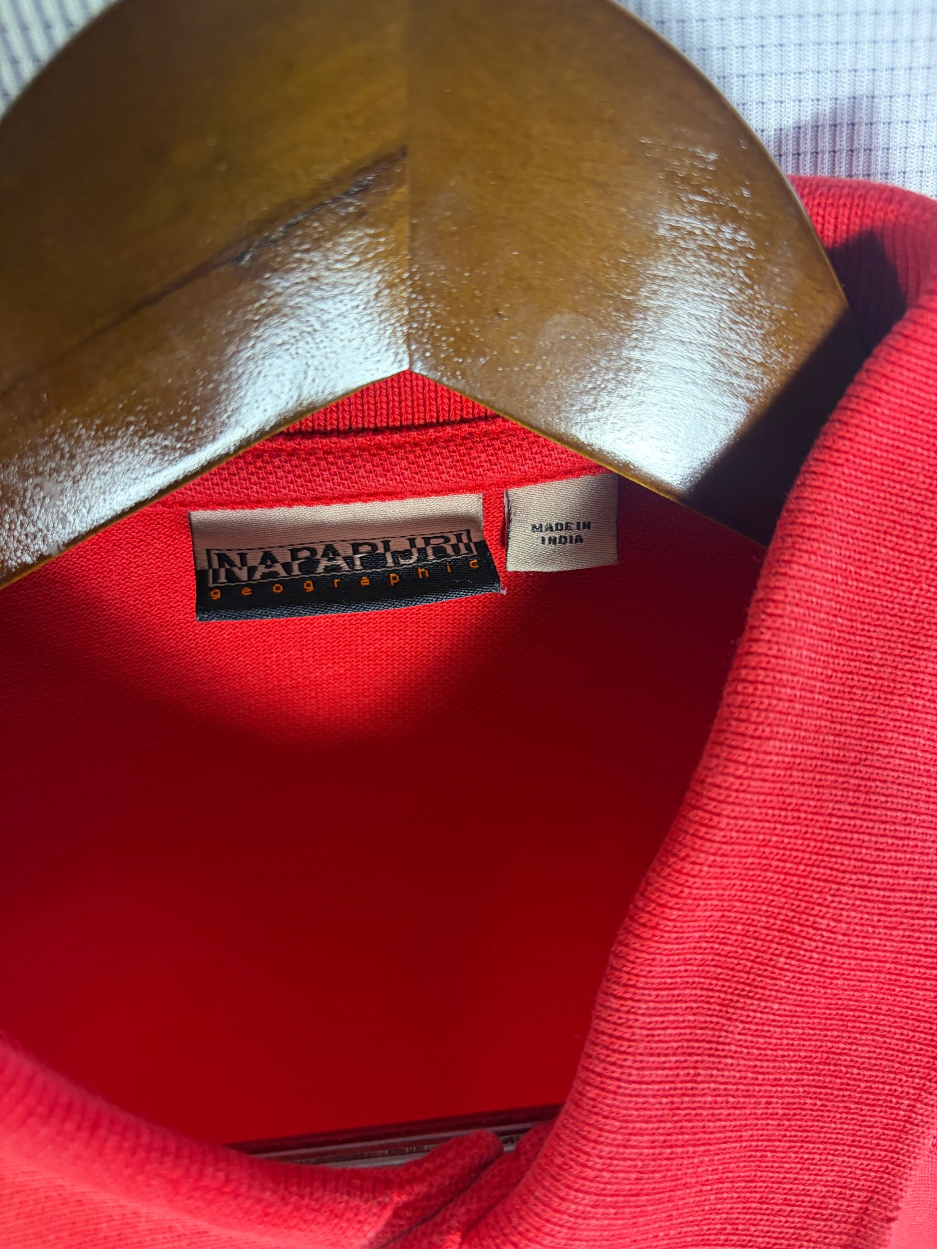 Smart Napapijri Polo Shirt Red Mens Size S Embroidered Logo Preppy Casual image 4