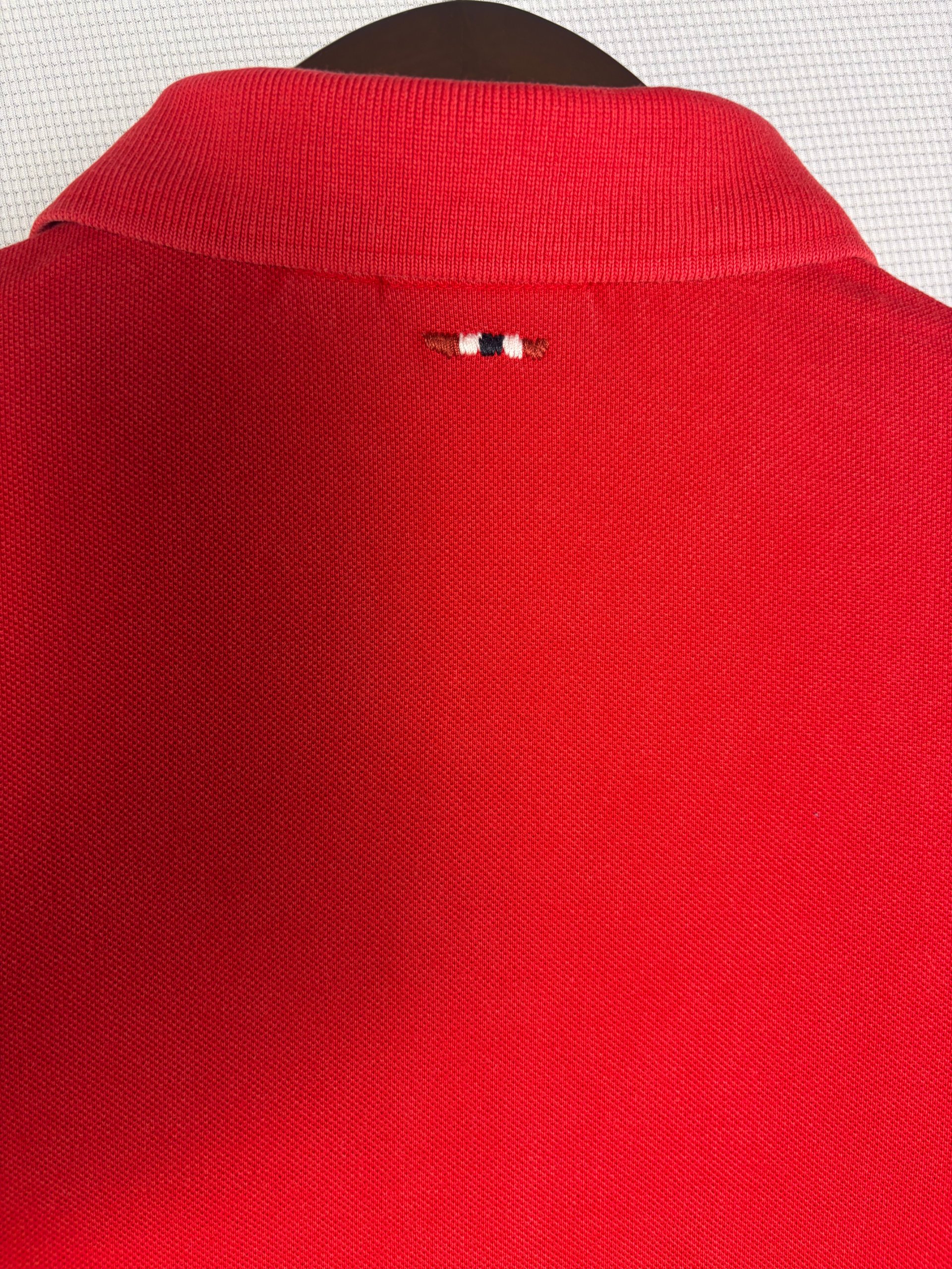 Smart Napapijri Polo Shirt Red Mens Size S Embroidered Logo Preppy Casual image 7