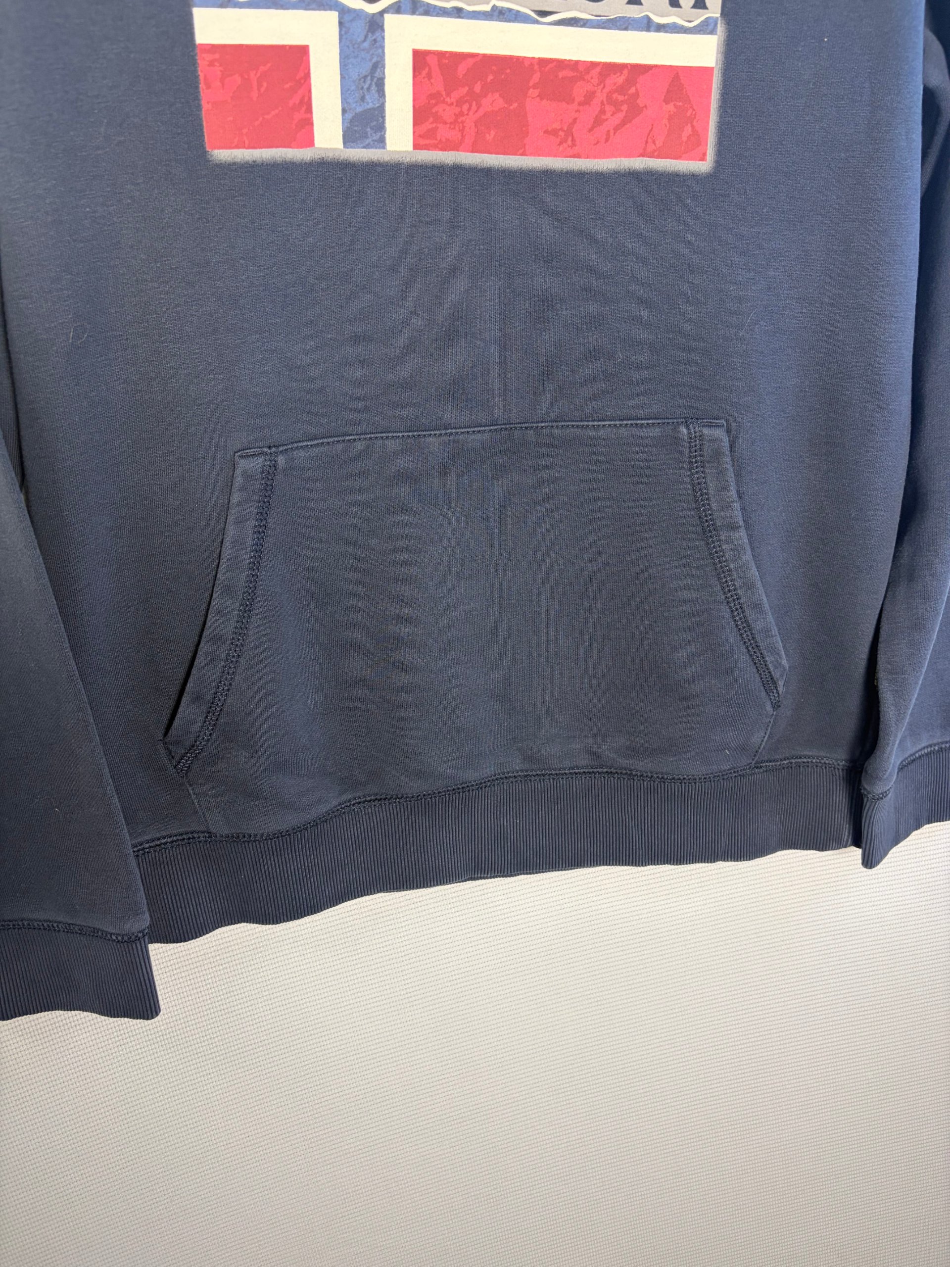 Napapijri Navy Blue Men's Hoodie with Flag Print Large image 5