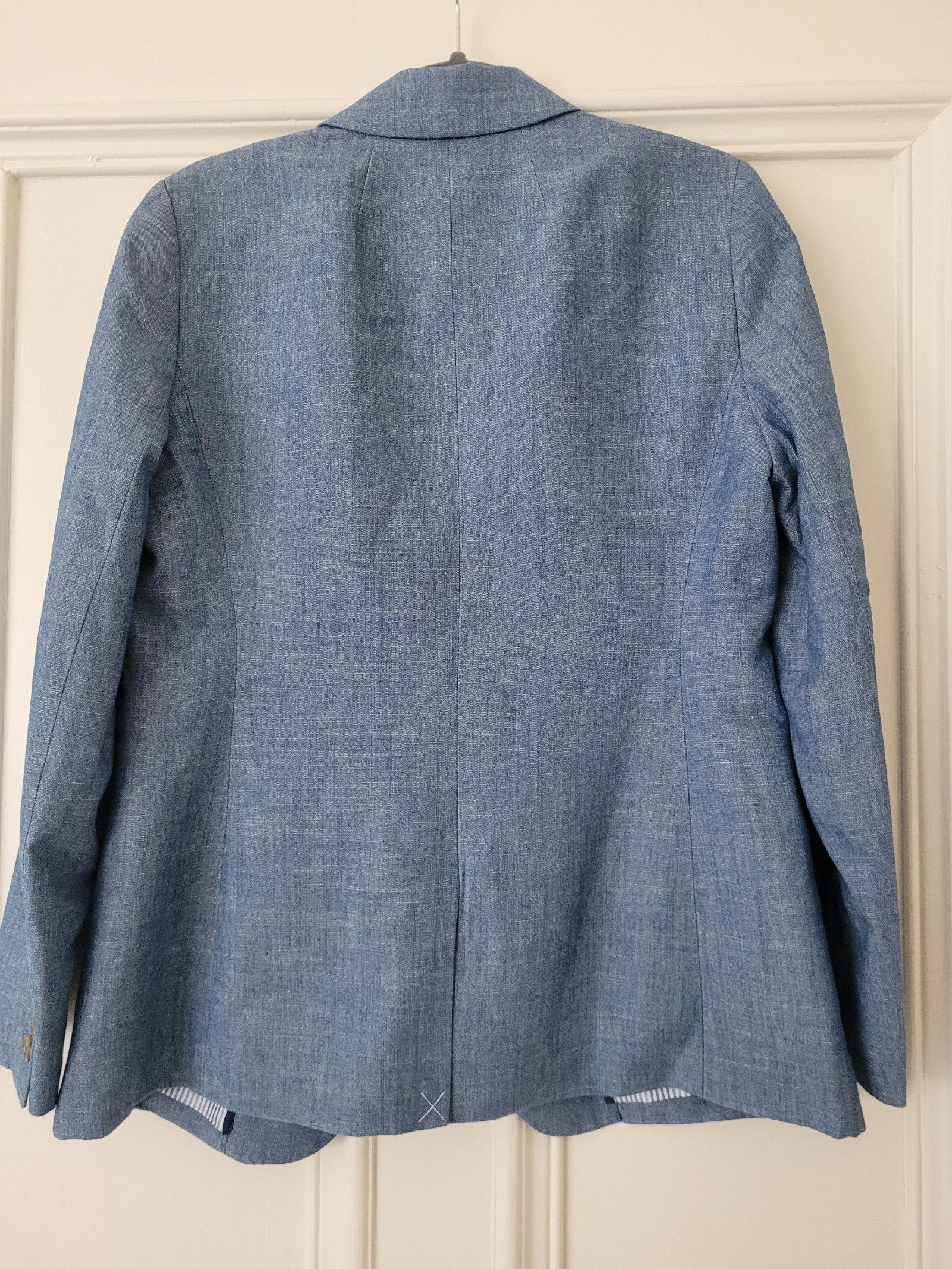 J.Crew Blue Linen Blend Blazer 6P Women's image 3