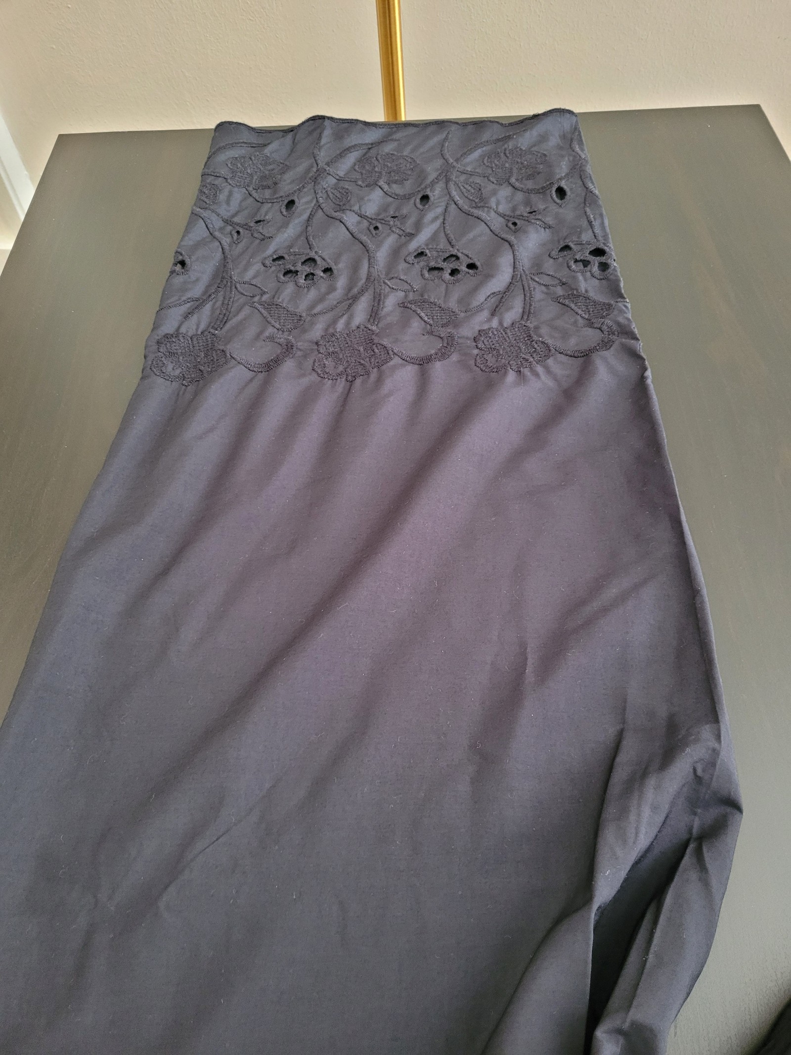 Bimba Y Lola Black Embroidered Cotton Blend Trousers Small image 3