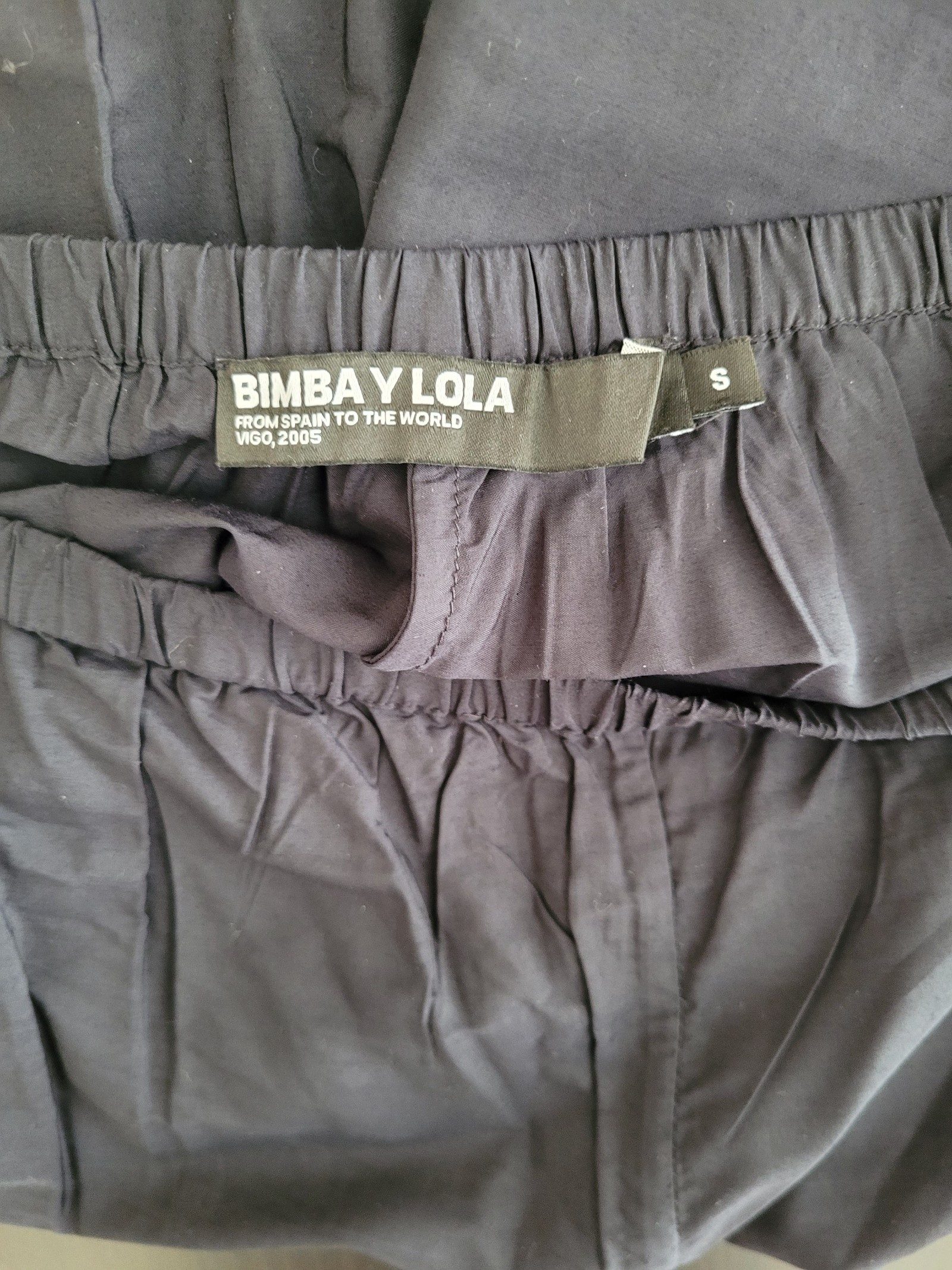 Bimba Y Lola Black Embroidered Cotton Blend Trousers Small image 4