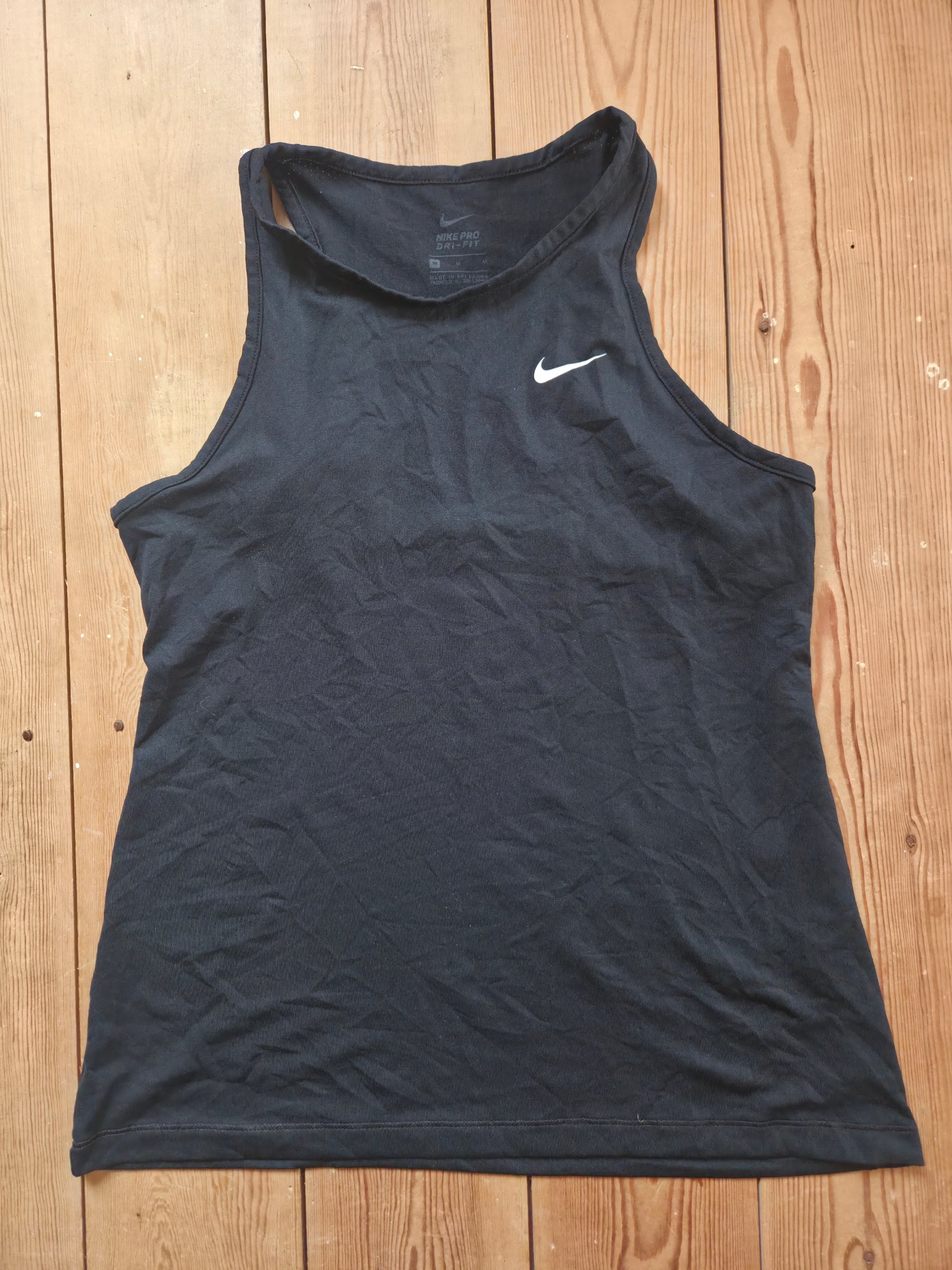 Nike Pro Dri-FIT Black Racerback Training Tank Vest Top Size M DA1022-010