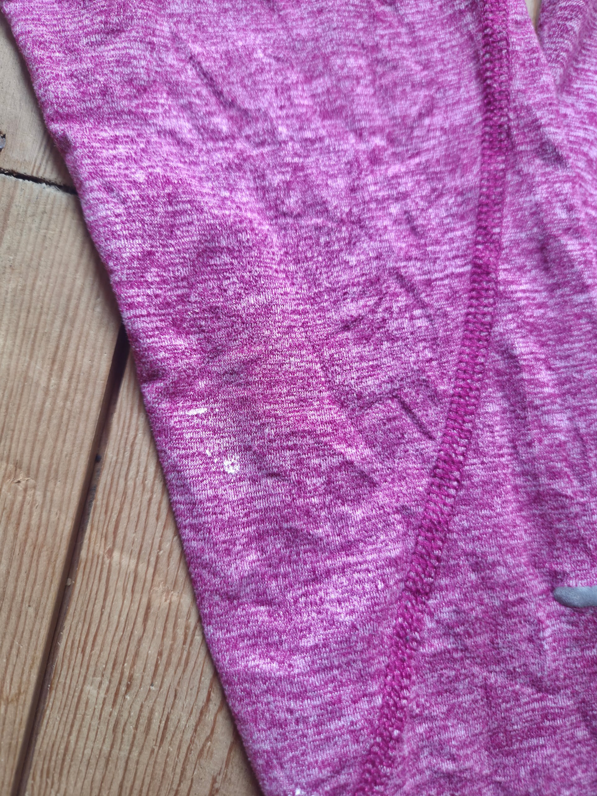 Nike Dri-FIT Pink Heather 1/4 Zip Running Training Top Women’s Size M Thumbholes image 7