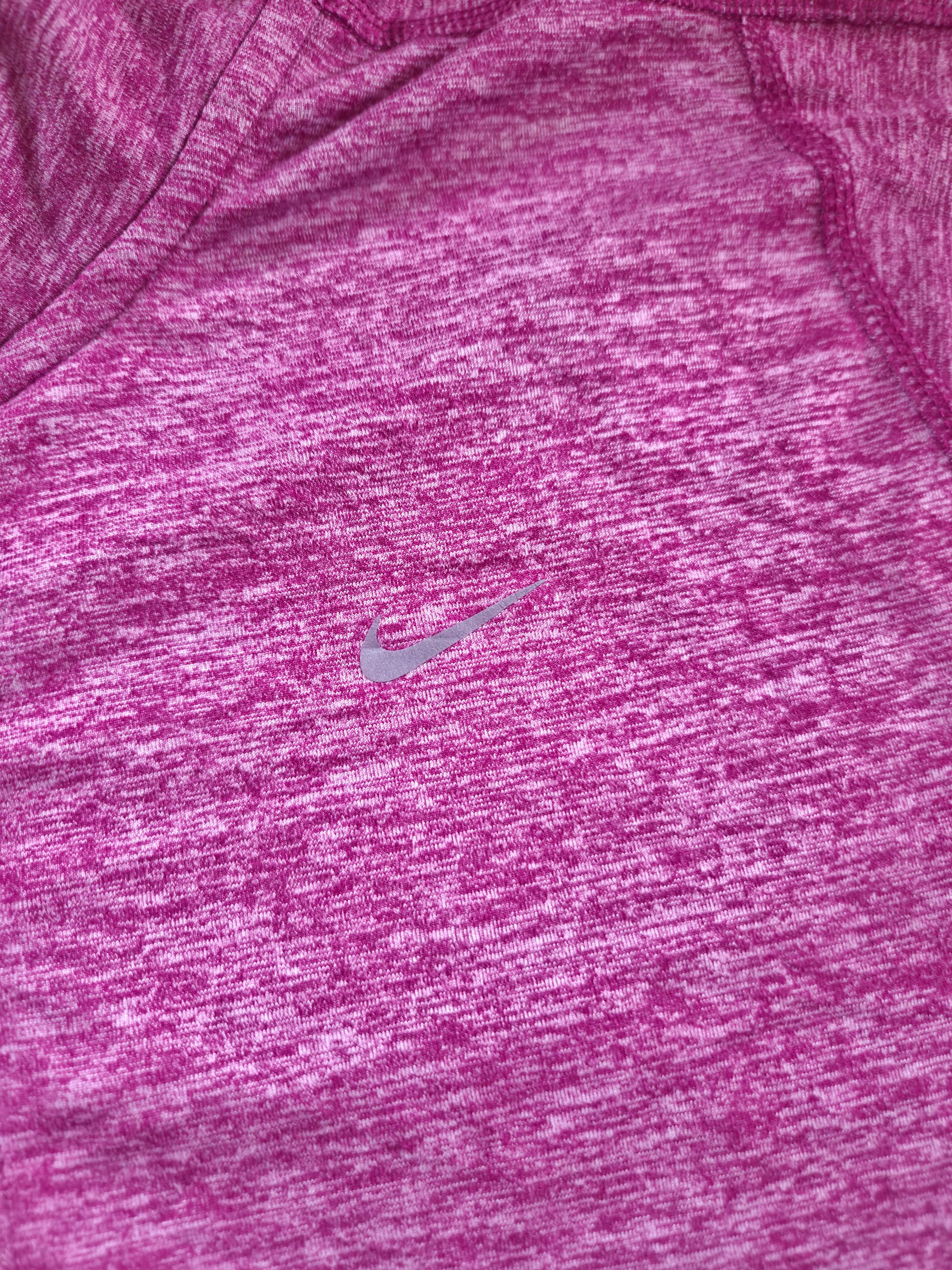 Nike Dri-FIT Pink Heather 1/4 Zip Running Training Top Women’s Size M Thumbholes image 8