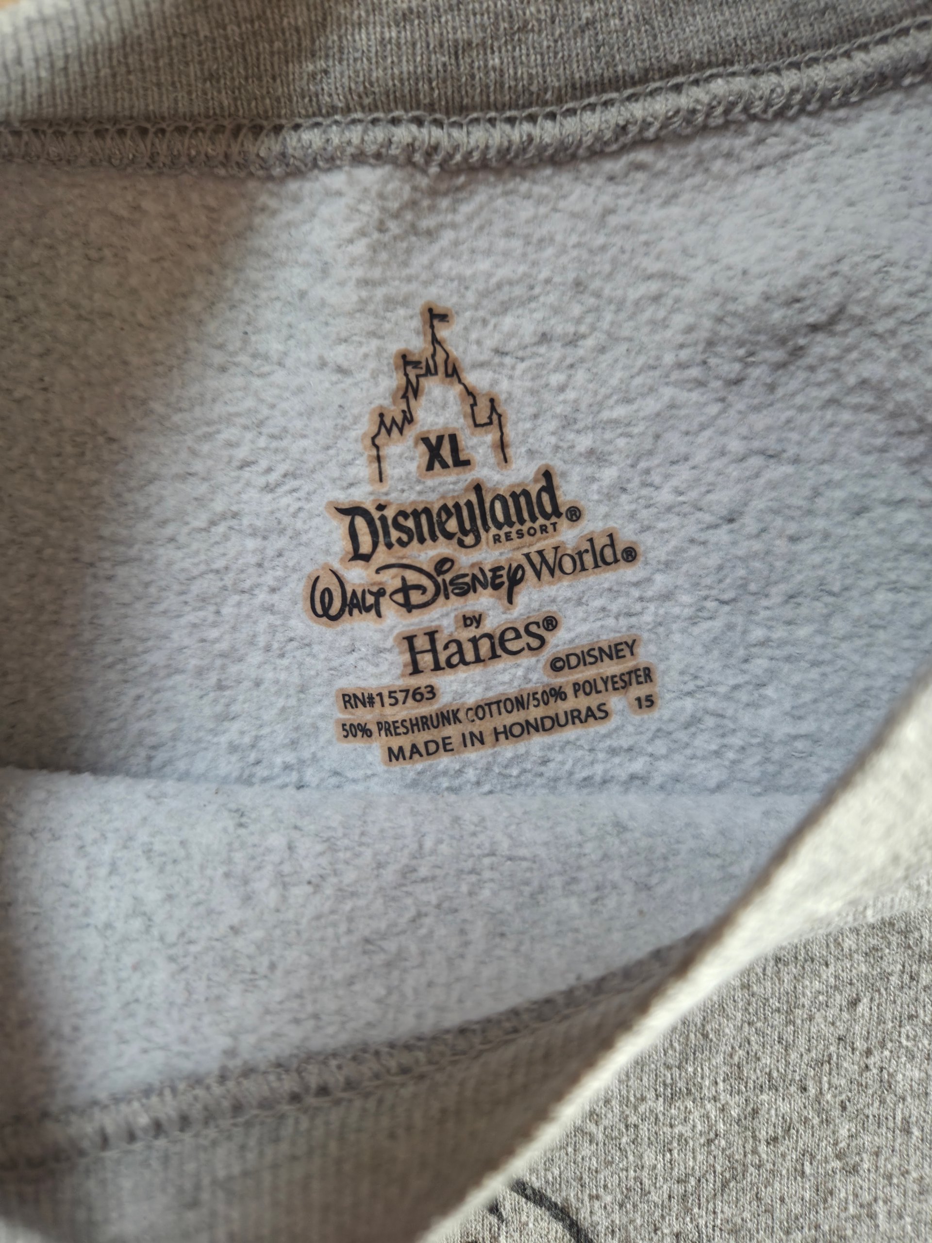 Disneyland Resort Mickey Mouse Grey Hanes Crewneck Sweatshirt Size XL image 7
