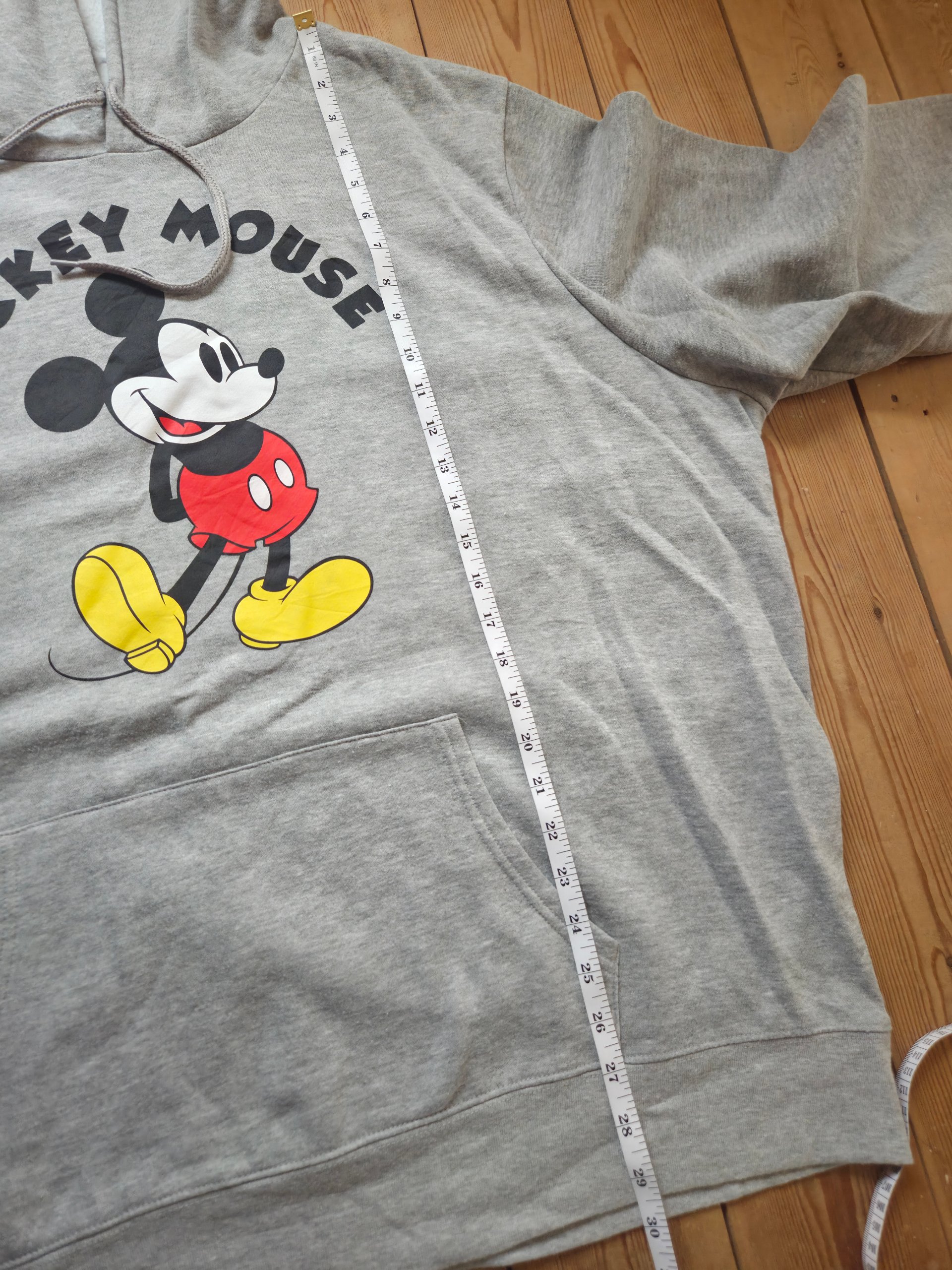 Mickey Mouse Grey Graphic Pullover Hoodie Adult Size 3XL image 3