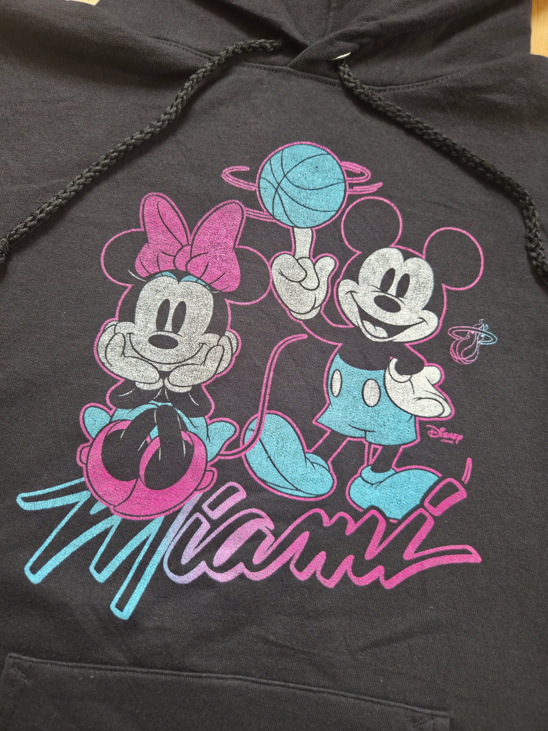 Disney x Junk Food Miami Heat Mickey Minnie 2020/21 City Edition Hoodie Black S image 2