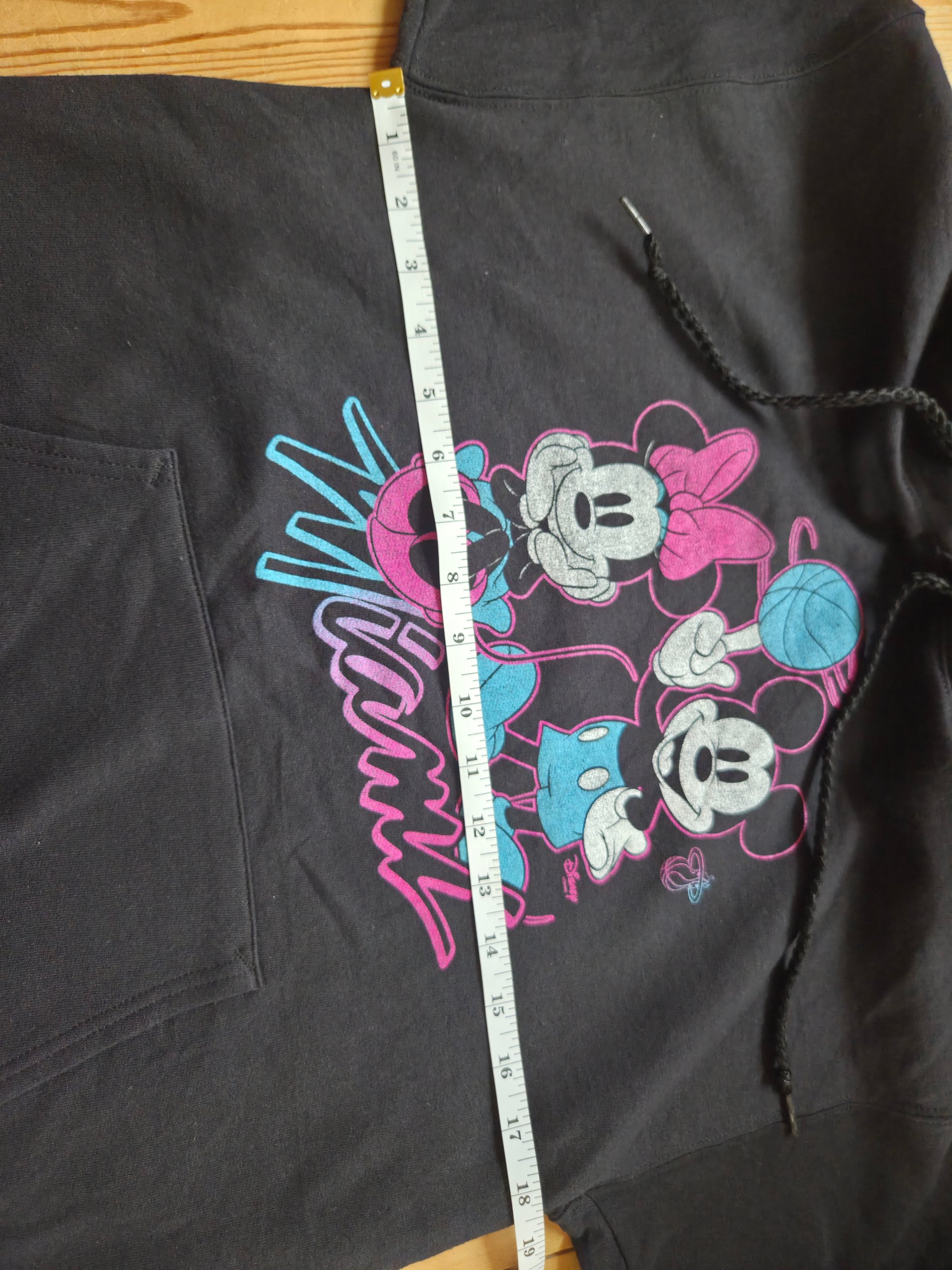 Disney x Junk Food Miami Heat Mickey Minnie 2020/21 City Edition Hoodie Black S image 3