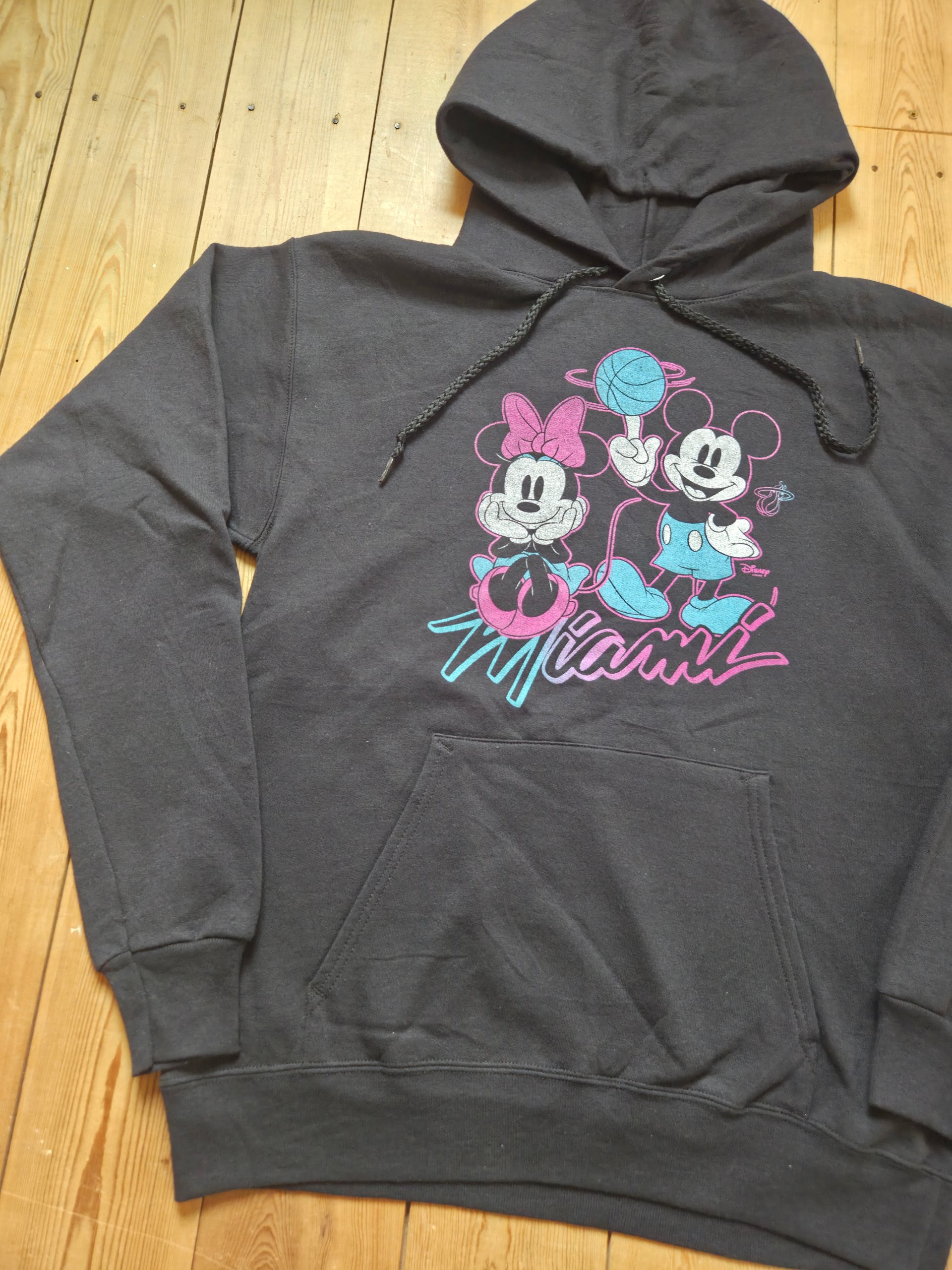 Disney x Junk Food Miami Heat Mickey Minnie 2020/21 City Edition Hoodie Black S image 7
