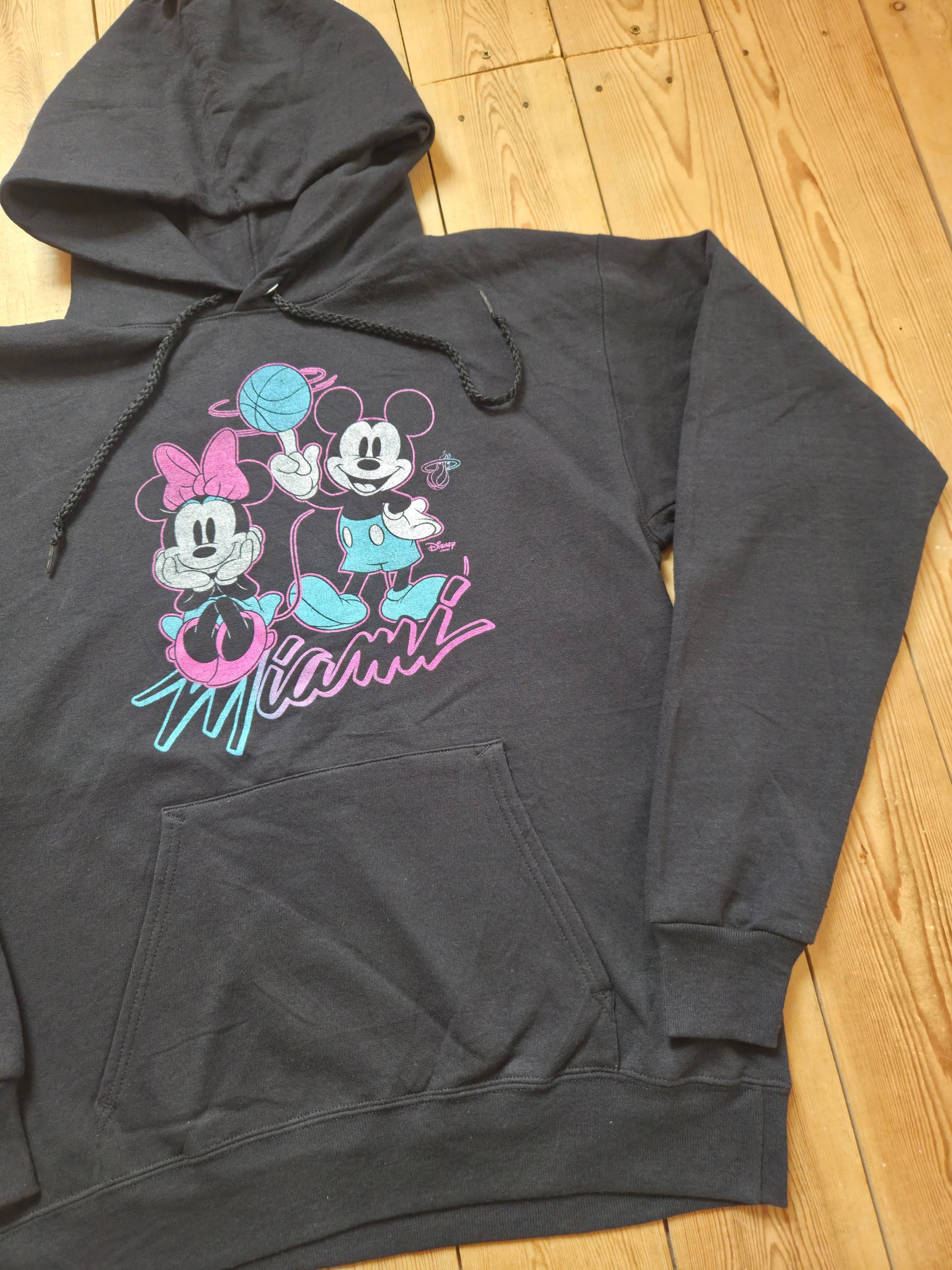 Disney x Junk Food Miami Heat Mickey Minnie 2020/21 City Edition Hoodie Black S image 8