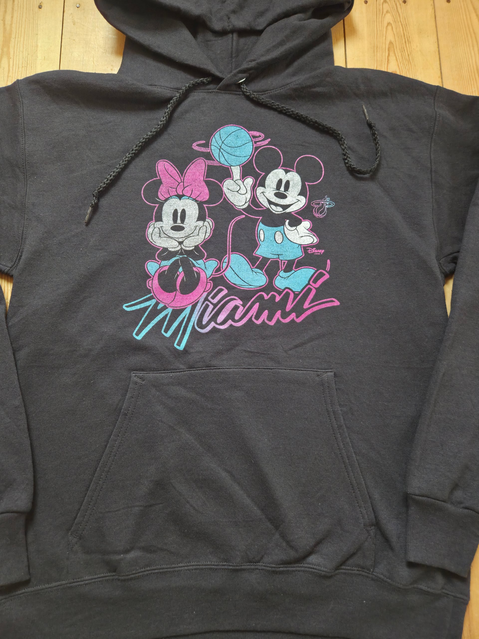 Disney x Junk Food Miami Heat Mickey Minnie 2020/21 City Edition Hoodie Black S image 9
