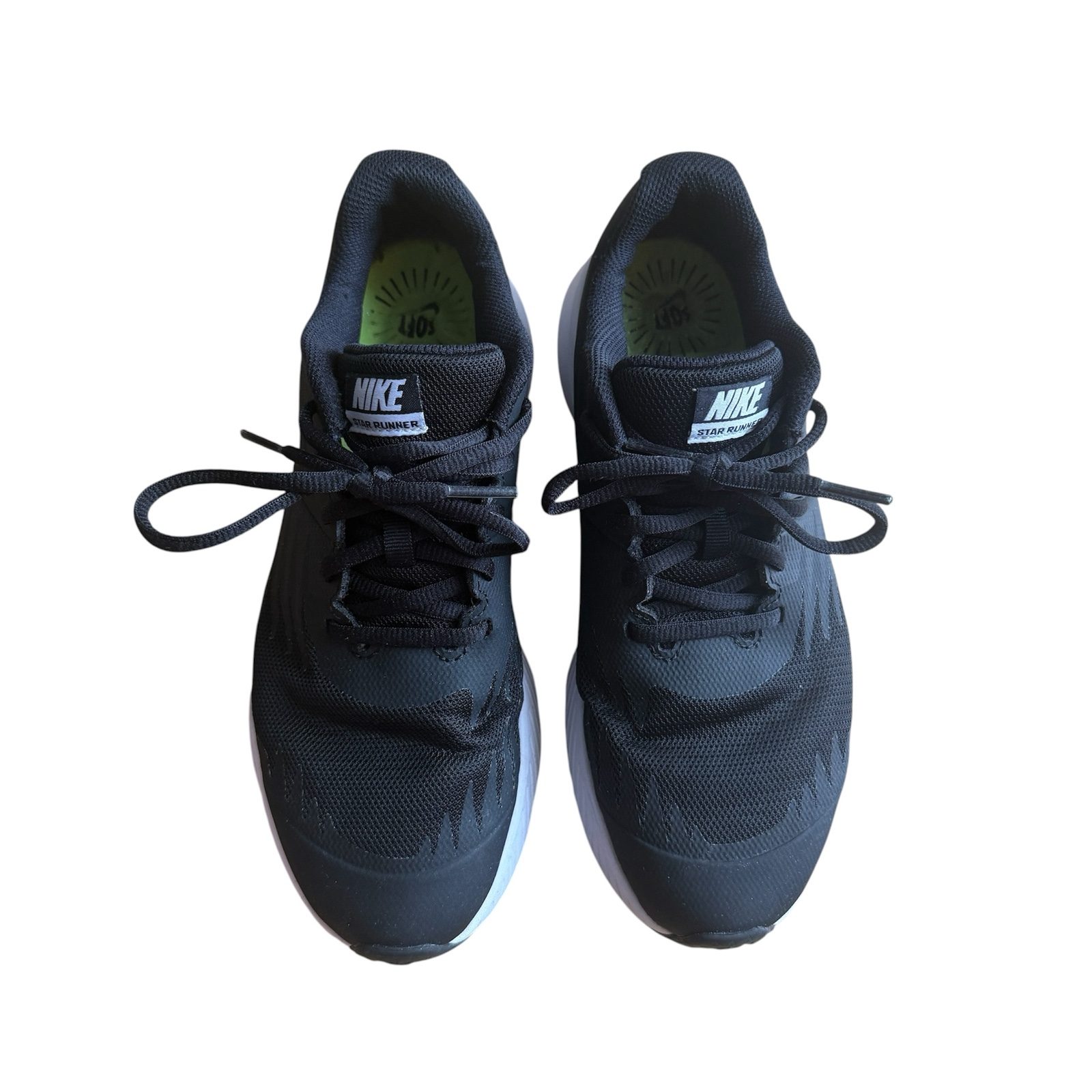 Nike Star Runner GS Trainers UK 5.5 Black White 907254-001 image 2