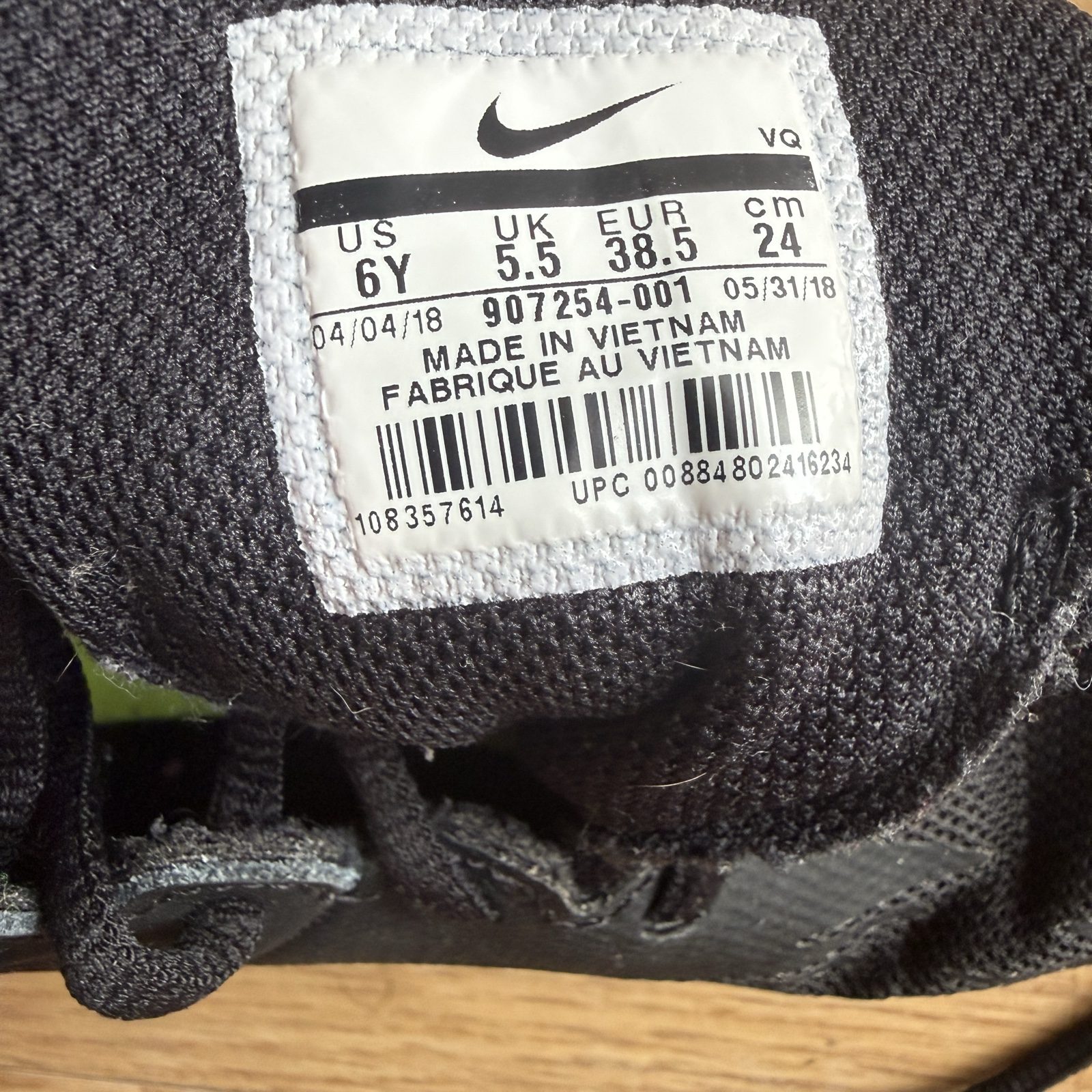 Nike Star Runner GS Trainers UK 5.5 Black White 907254-001 image 9