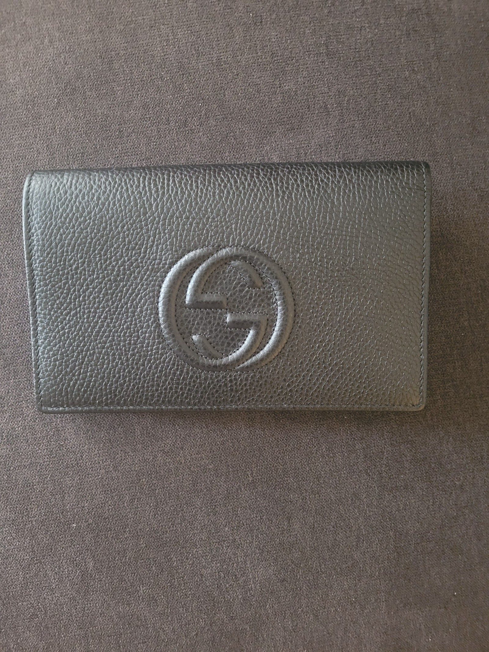 Gucci Black Leather Chain Wallet image 9