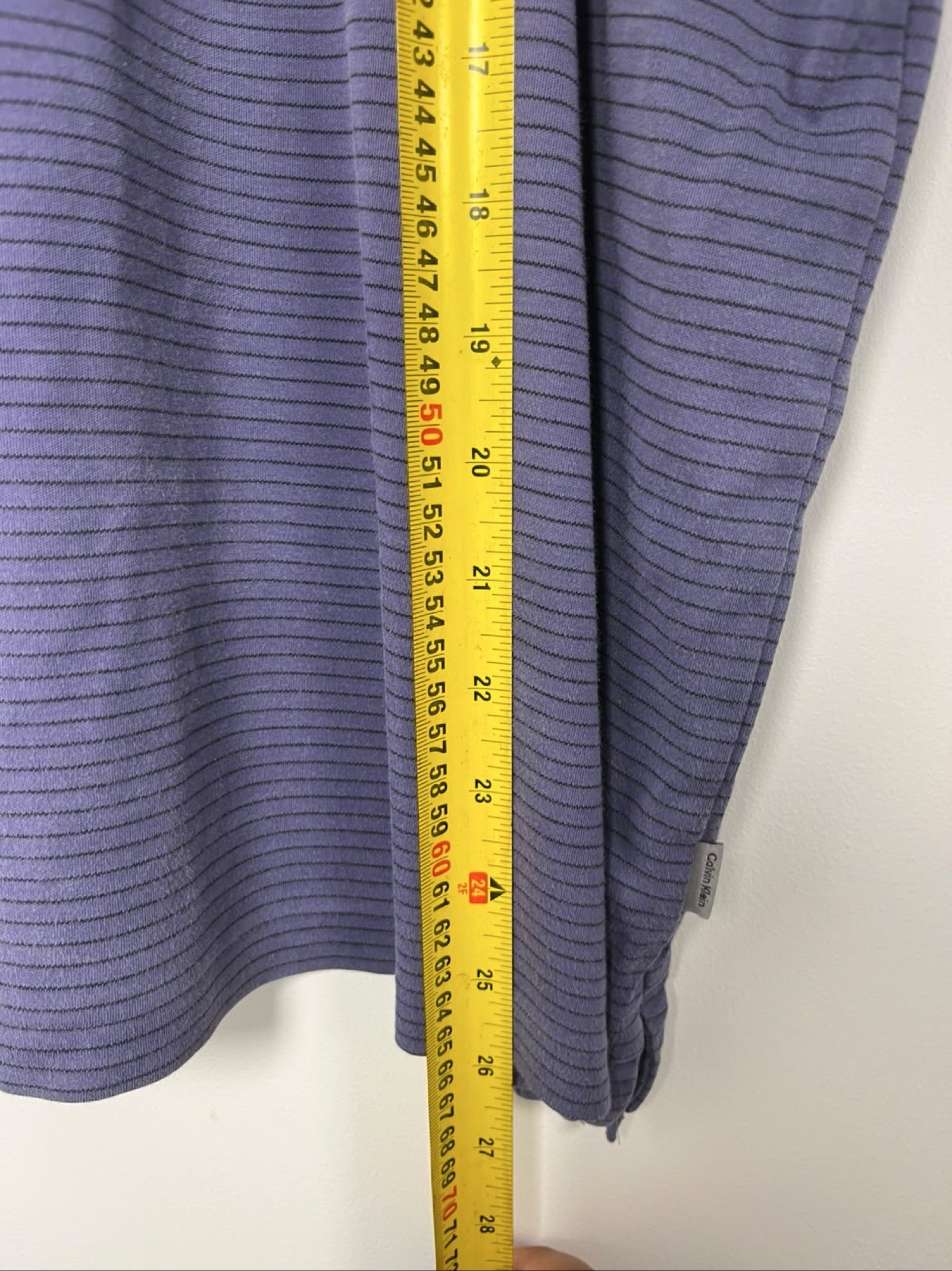 Calvin Klein Men's Blue Stripe Polo Shirt Medium image 5