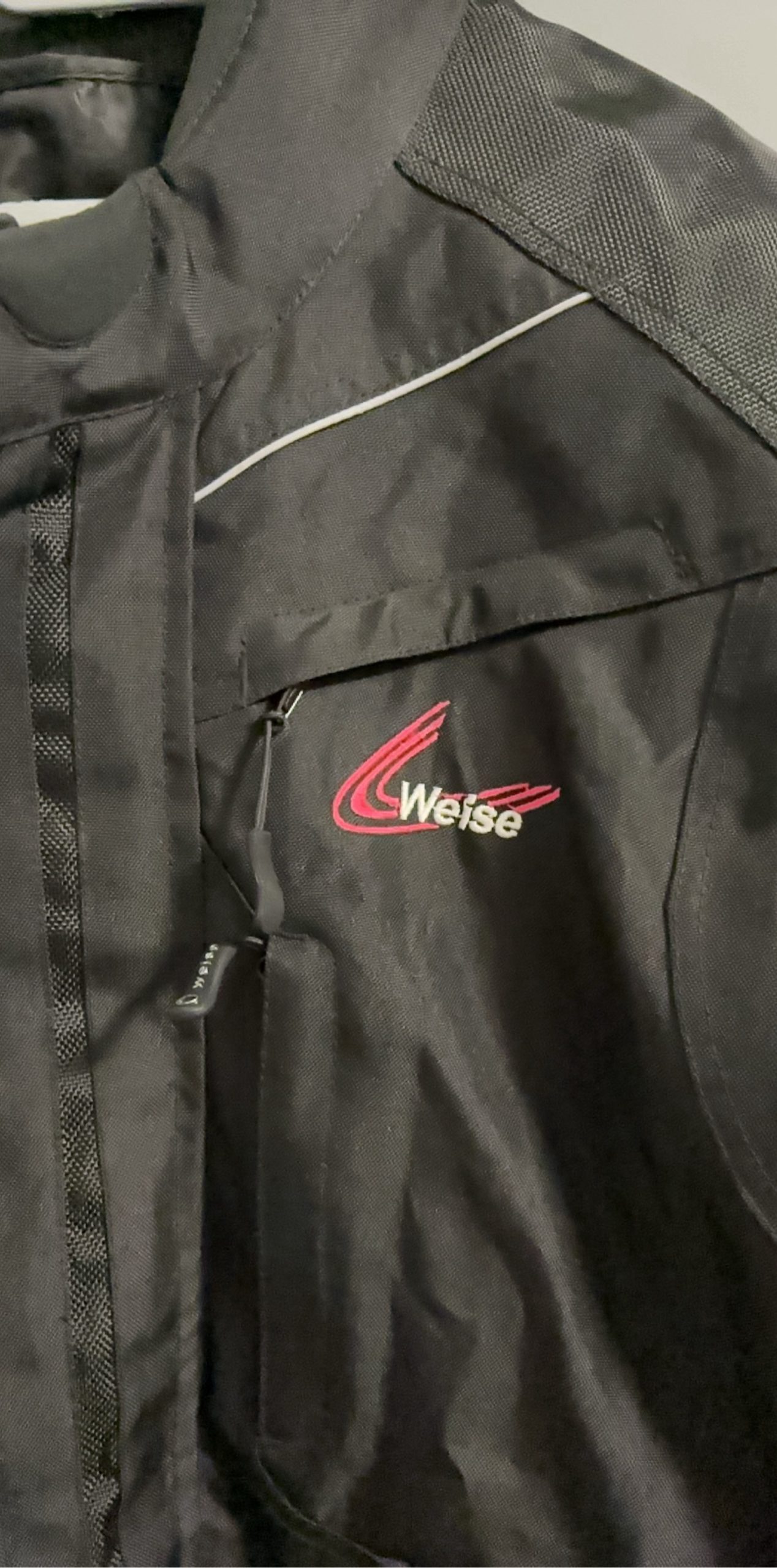 Weise Black Men Motorcycle Jacket XXL Reflective Details image 2
