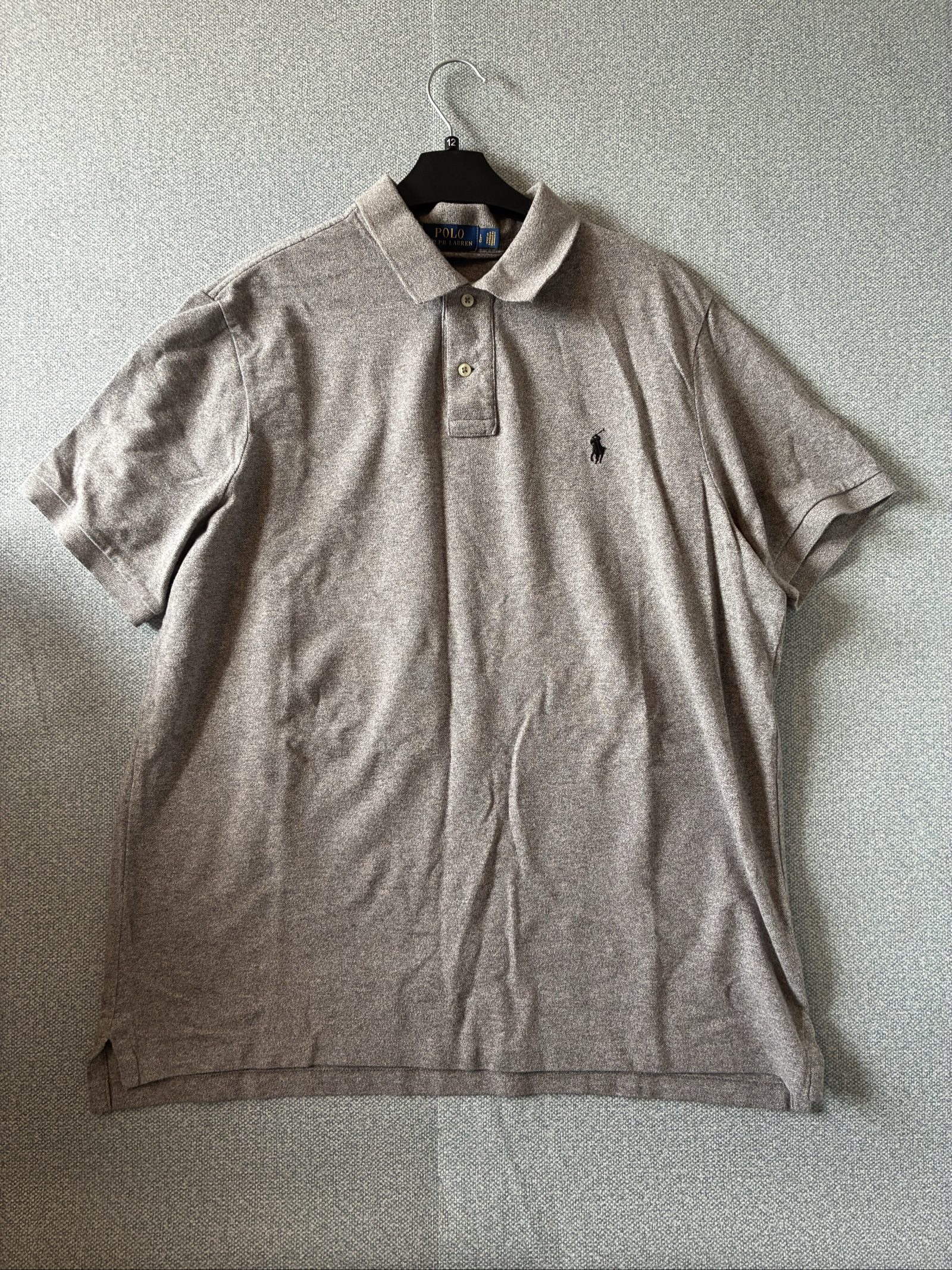 Polo Ralph Lauren Men's Grey Cotton Polo Shirt Large image 2