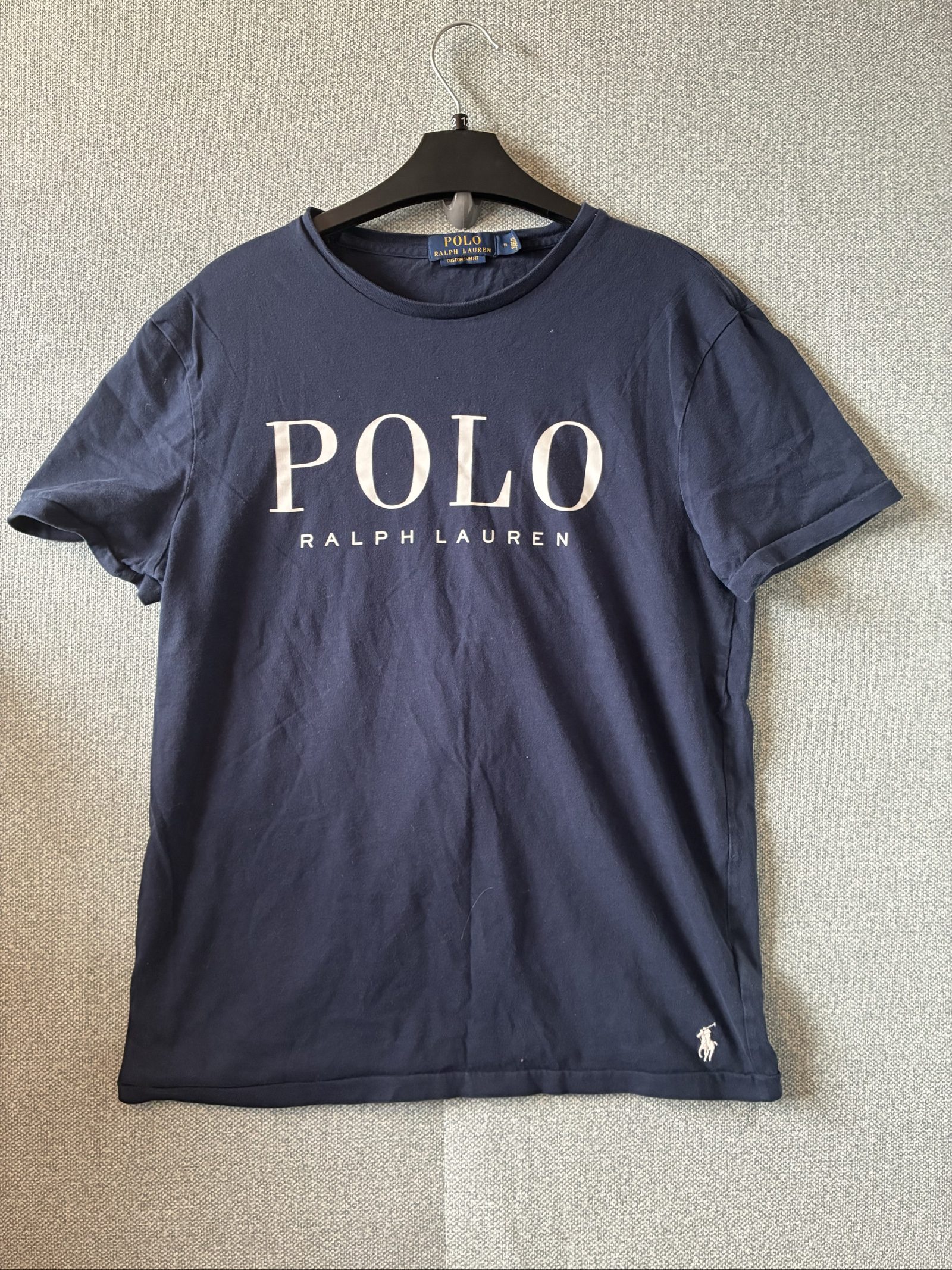 Polo Ralph Lauren Navy Blue Cotton Slim Fit T-Shirt Medium