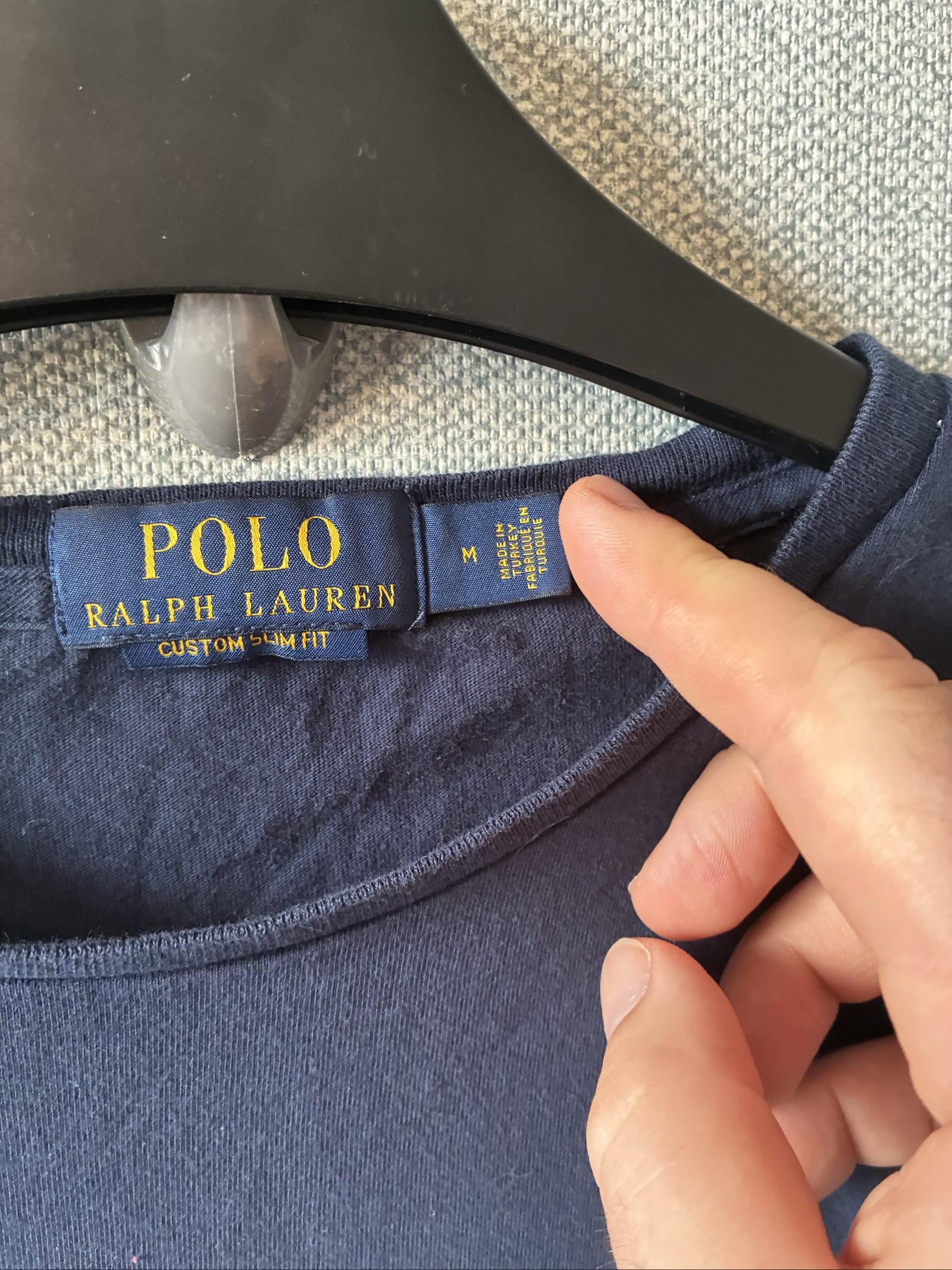 Polo Ralph Lauren Navy Blue Cotton Slim Fit T-Shirt Medium image 3