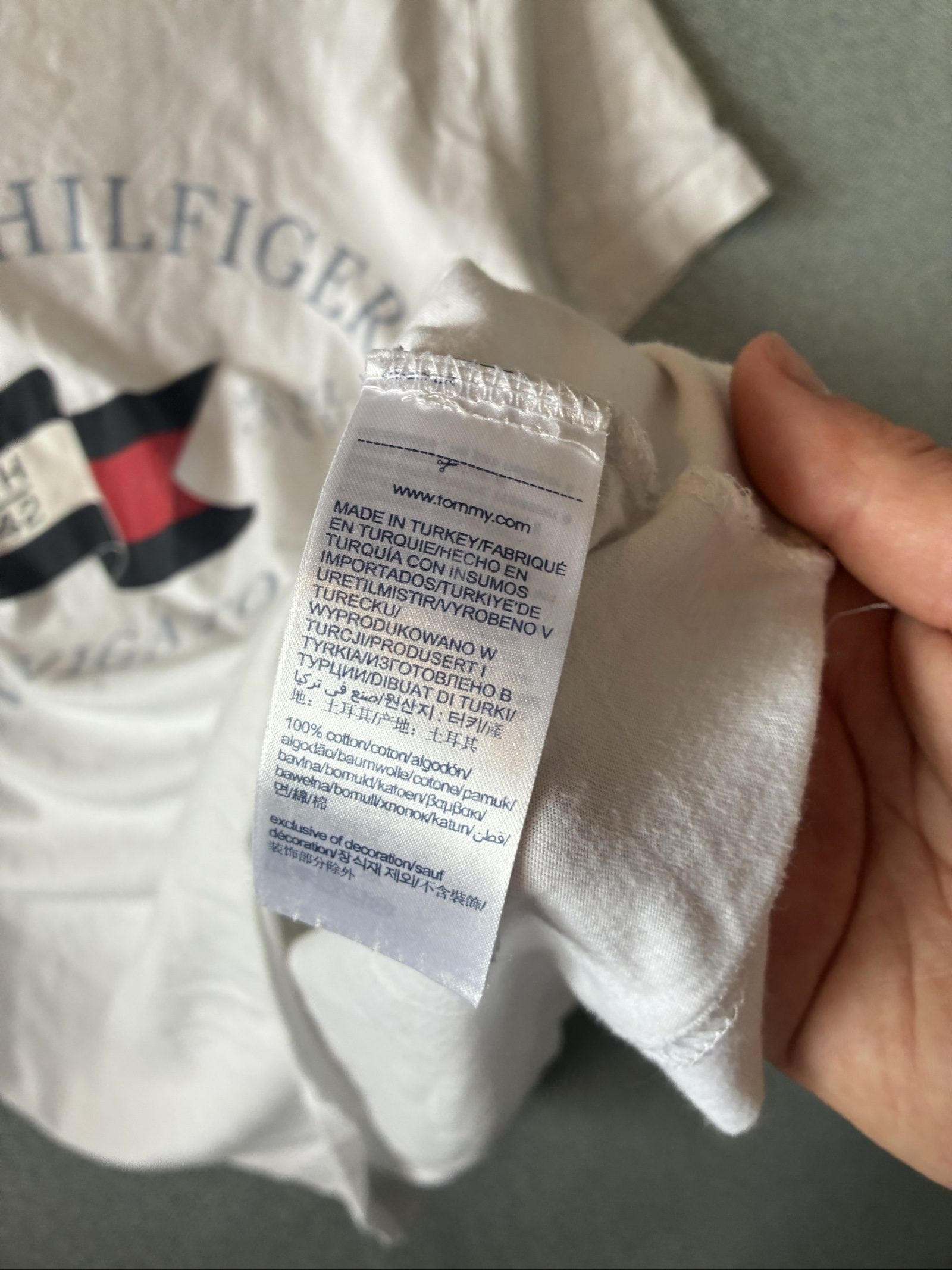 Tommy Hilfiger Men's White Organic Cotton Navigator Logo T-Shirt Medium image 5