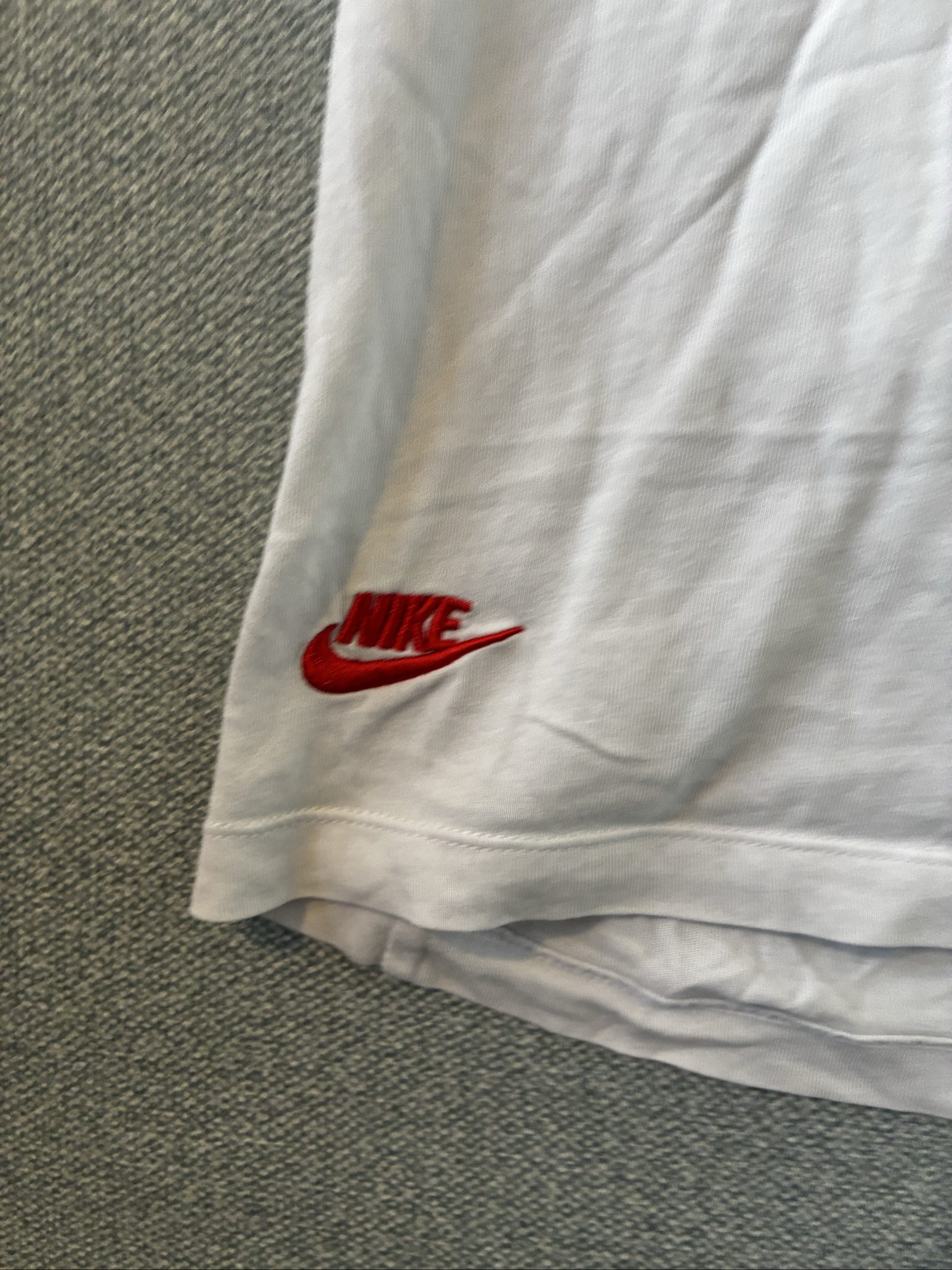 Nike White Multi Logo Embroidered Cotton T-Shirt Medium image 2